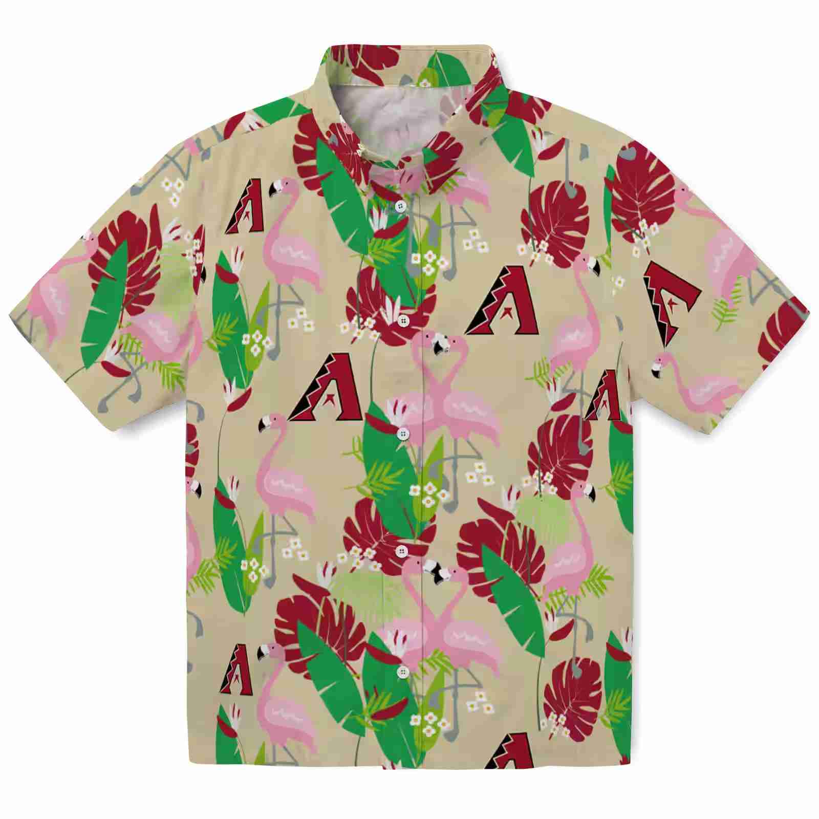 Arizona Diamondbacks Flamingo Foliage Red Green Hawaiian Shirt