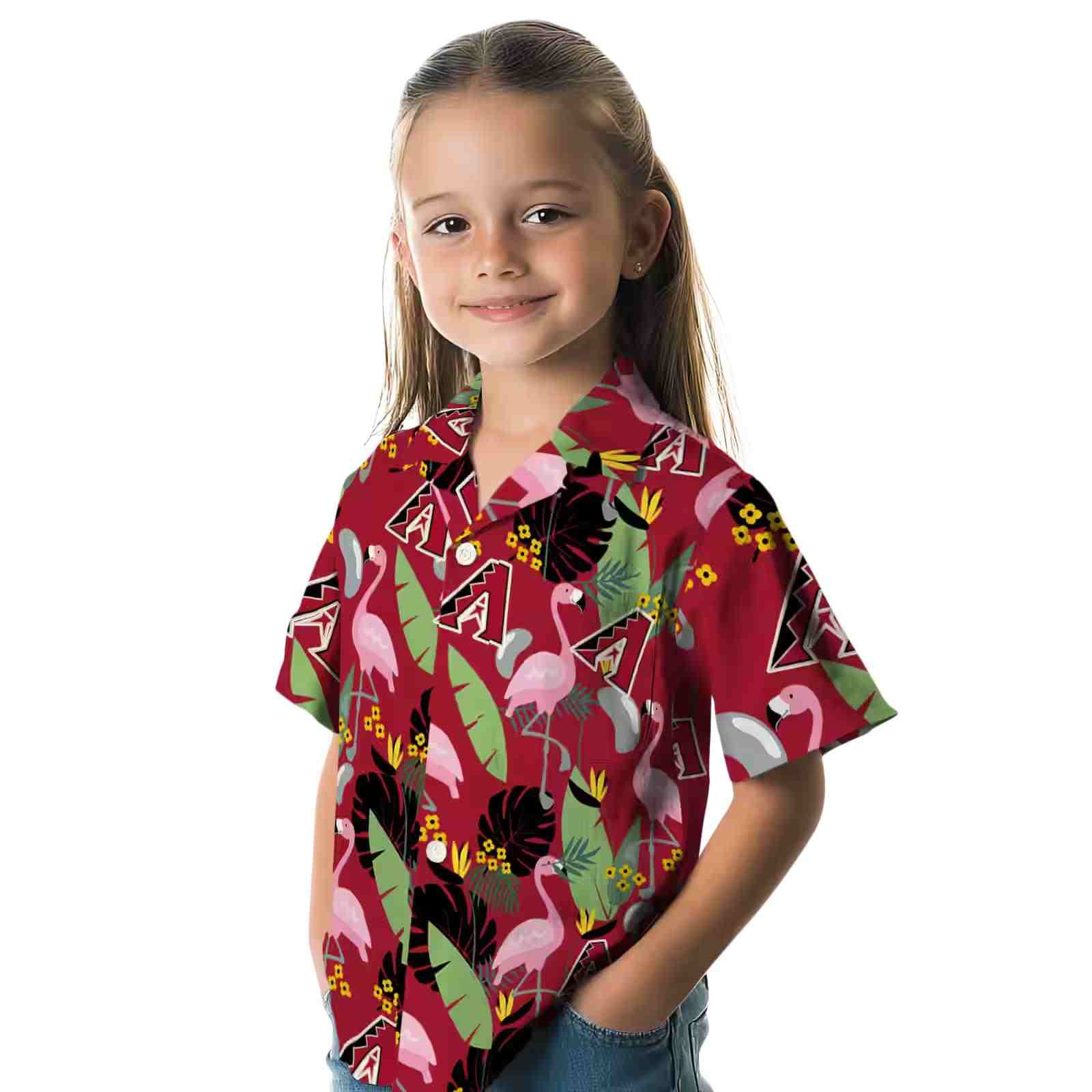 arizona diamondbacks flamingo leaves red hawaiian shirt premium grade