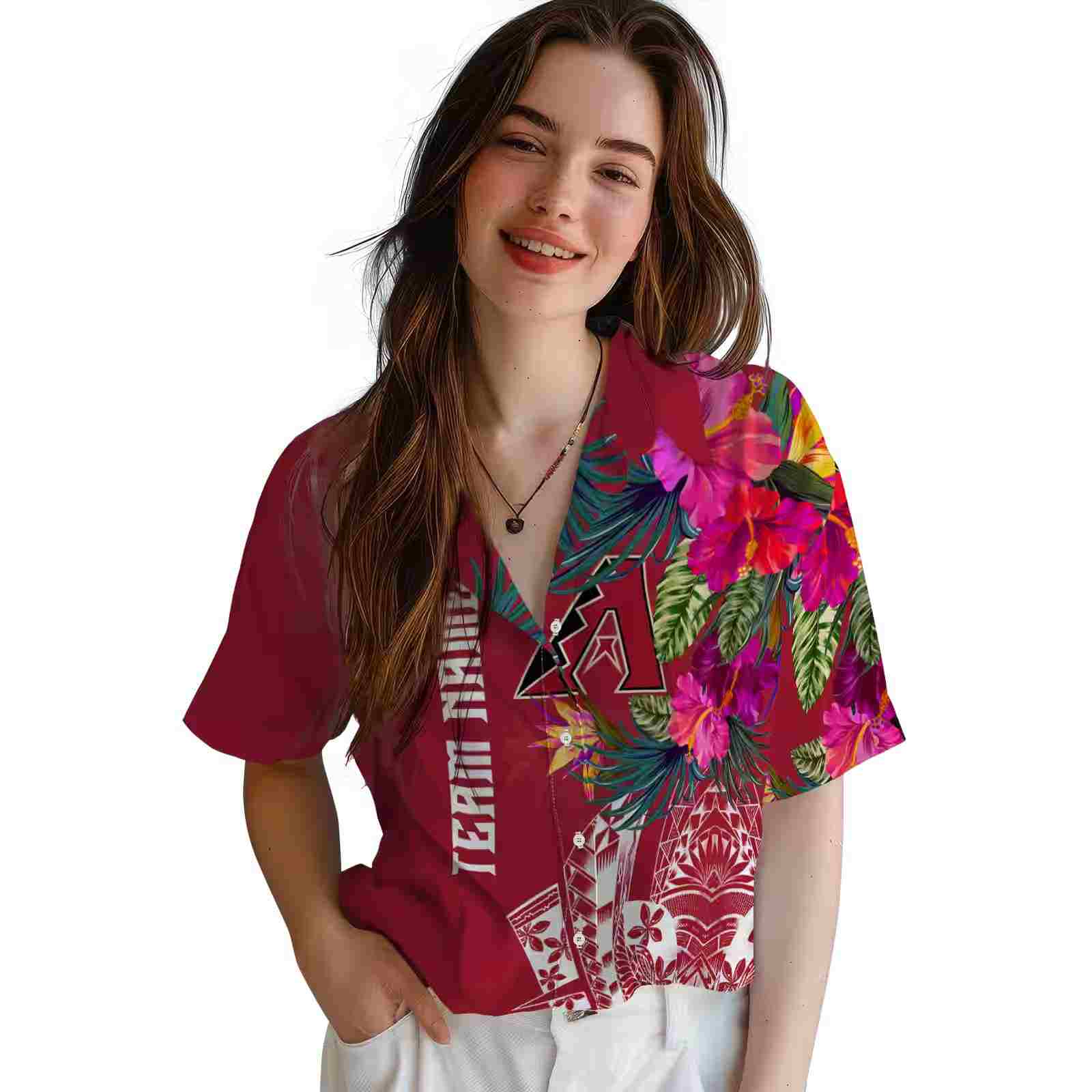 arizona diamondbacks floral polynesian red hawaiian shirt latest model