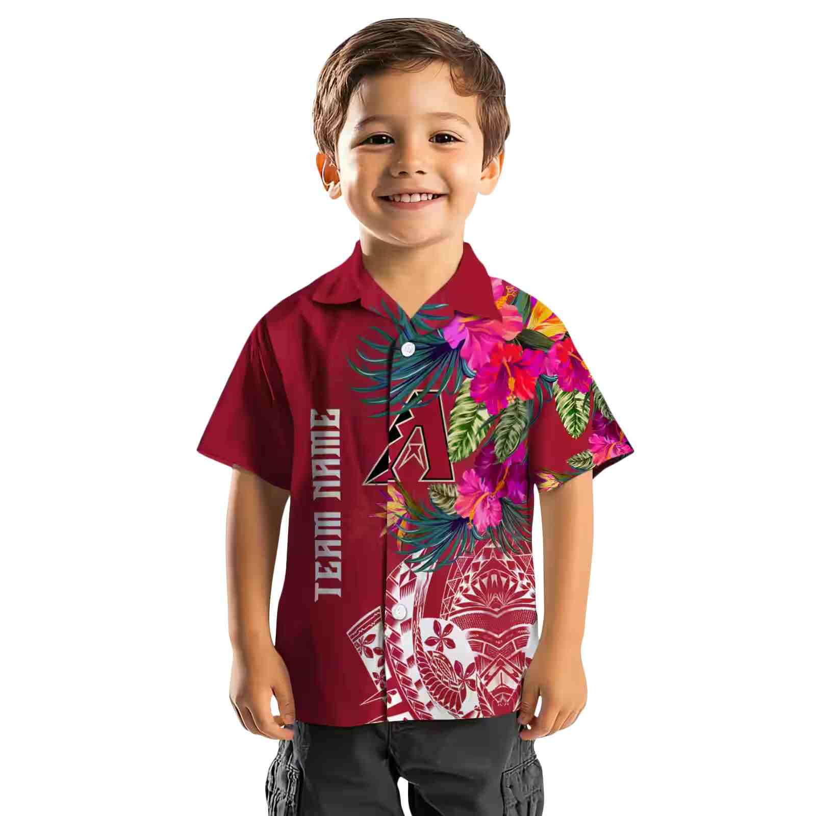 arizona diamondbacks floral polynesian red hawaiian shirt top rated