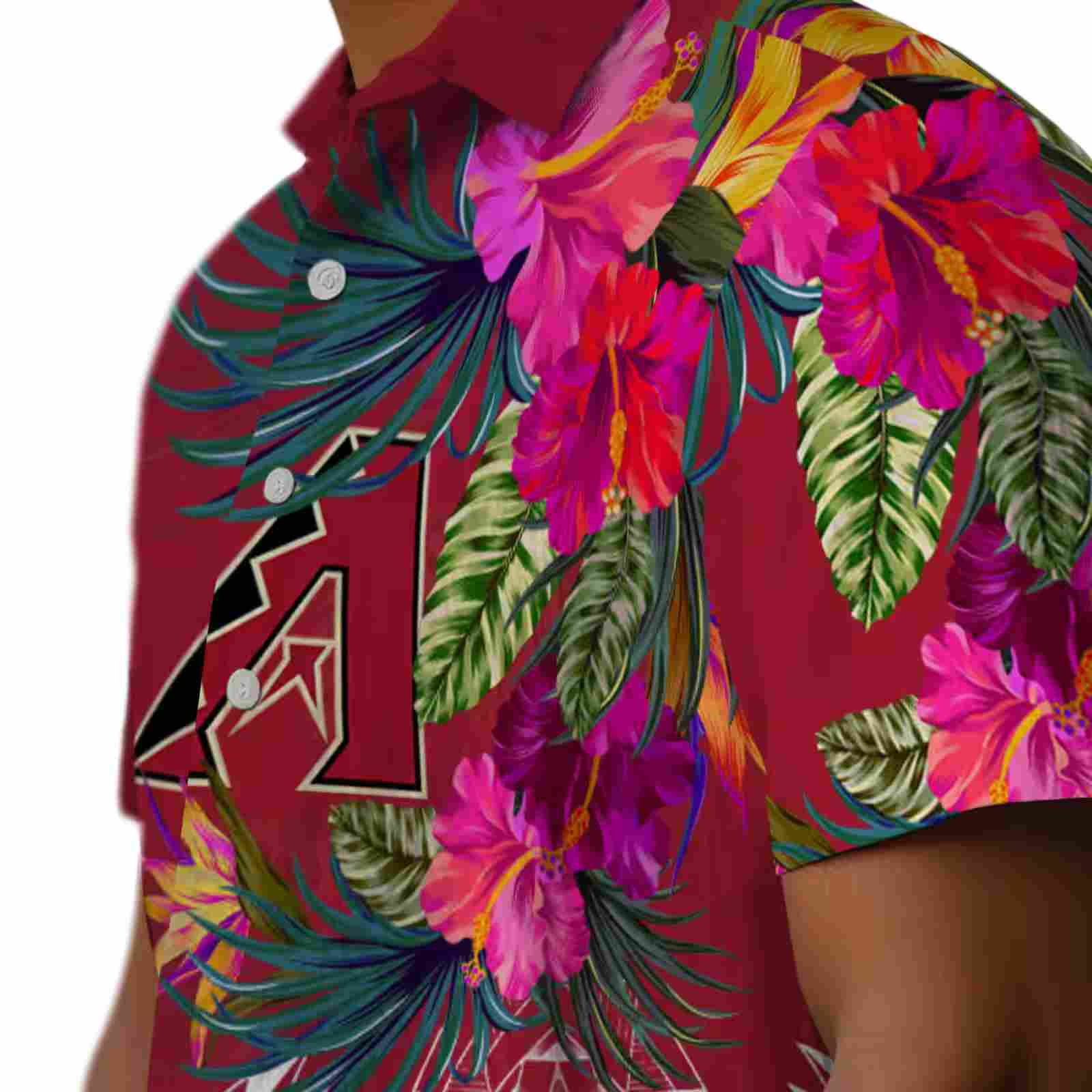 arizona diamondbacks floral polynesian red hawaiian shirt trendy