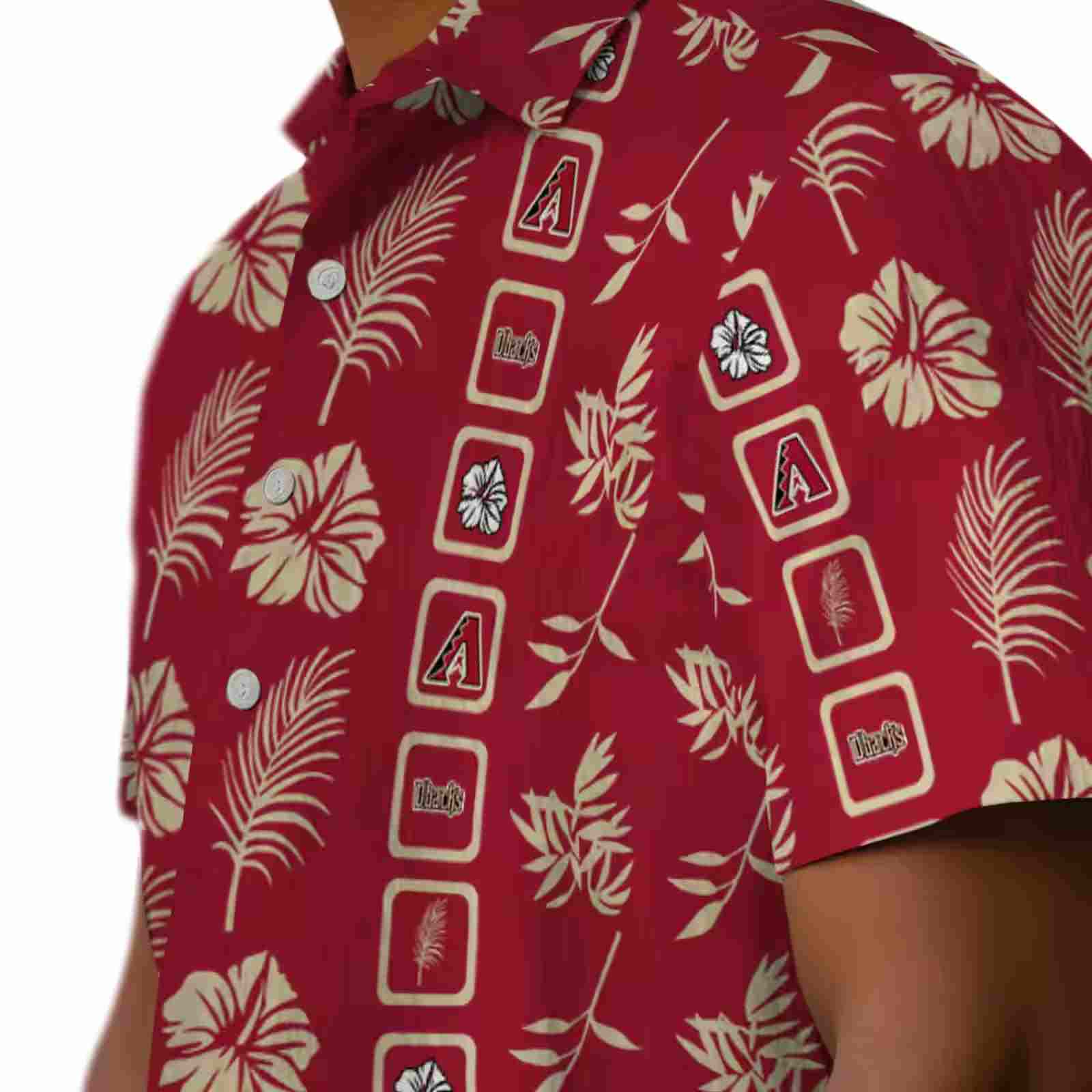 arizona diamondbacks framed floral red hawaiian shirt trendy