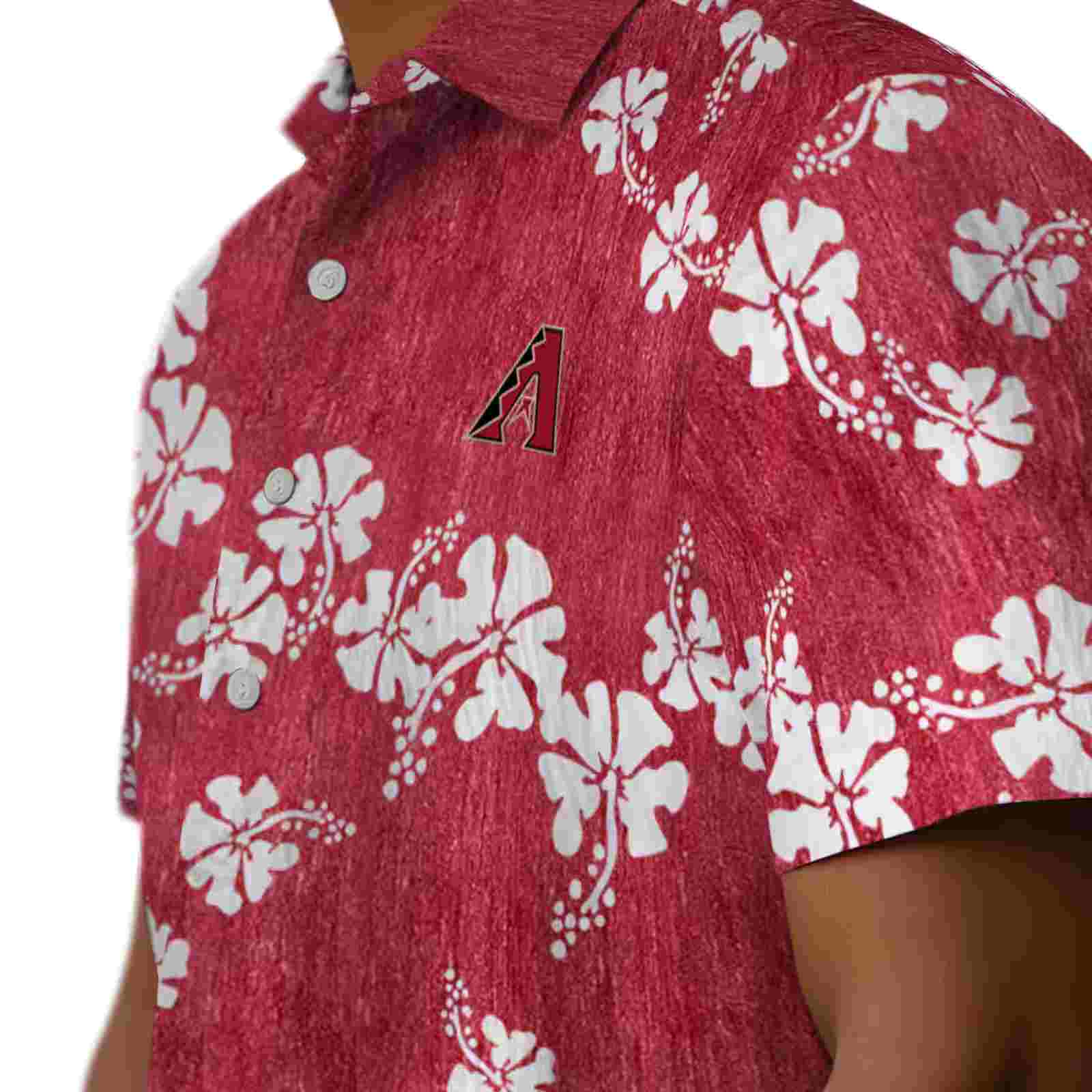 arizona diamondbacks hibiscus clusters red hawaiian shirt trendy