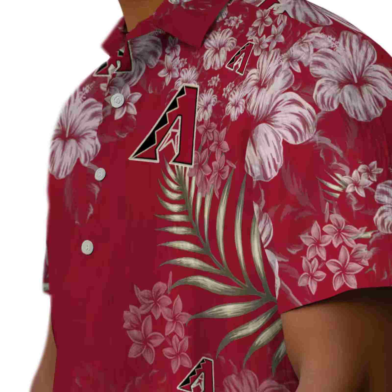 arizona diamondbacks hibiscus print red hawaiian shirt trendy