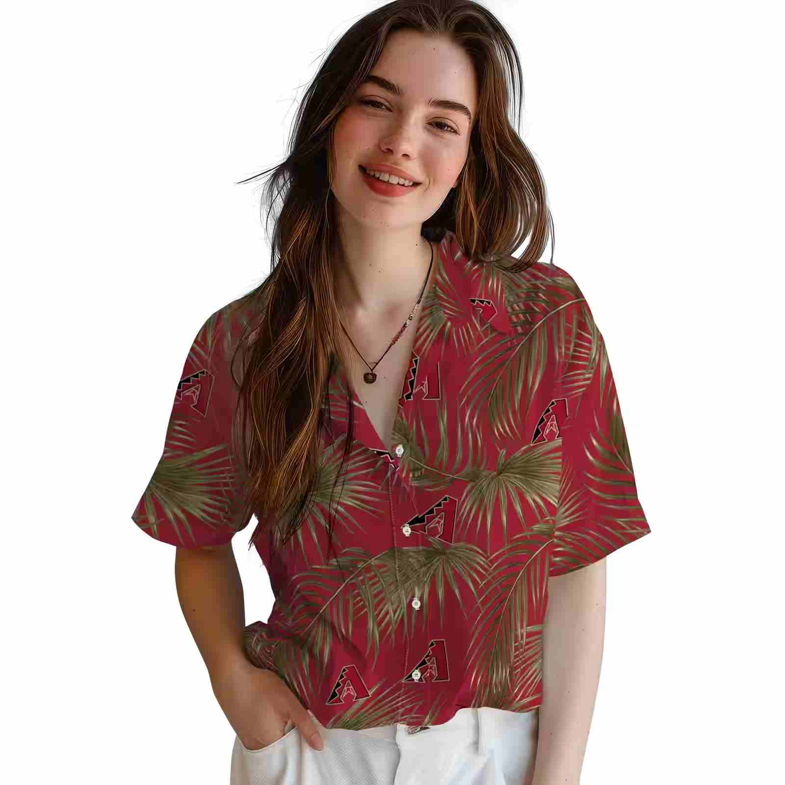 arizona diamondbacks leafy palms red hawaiian shirt latest model