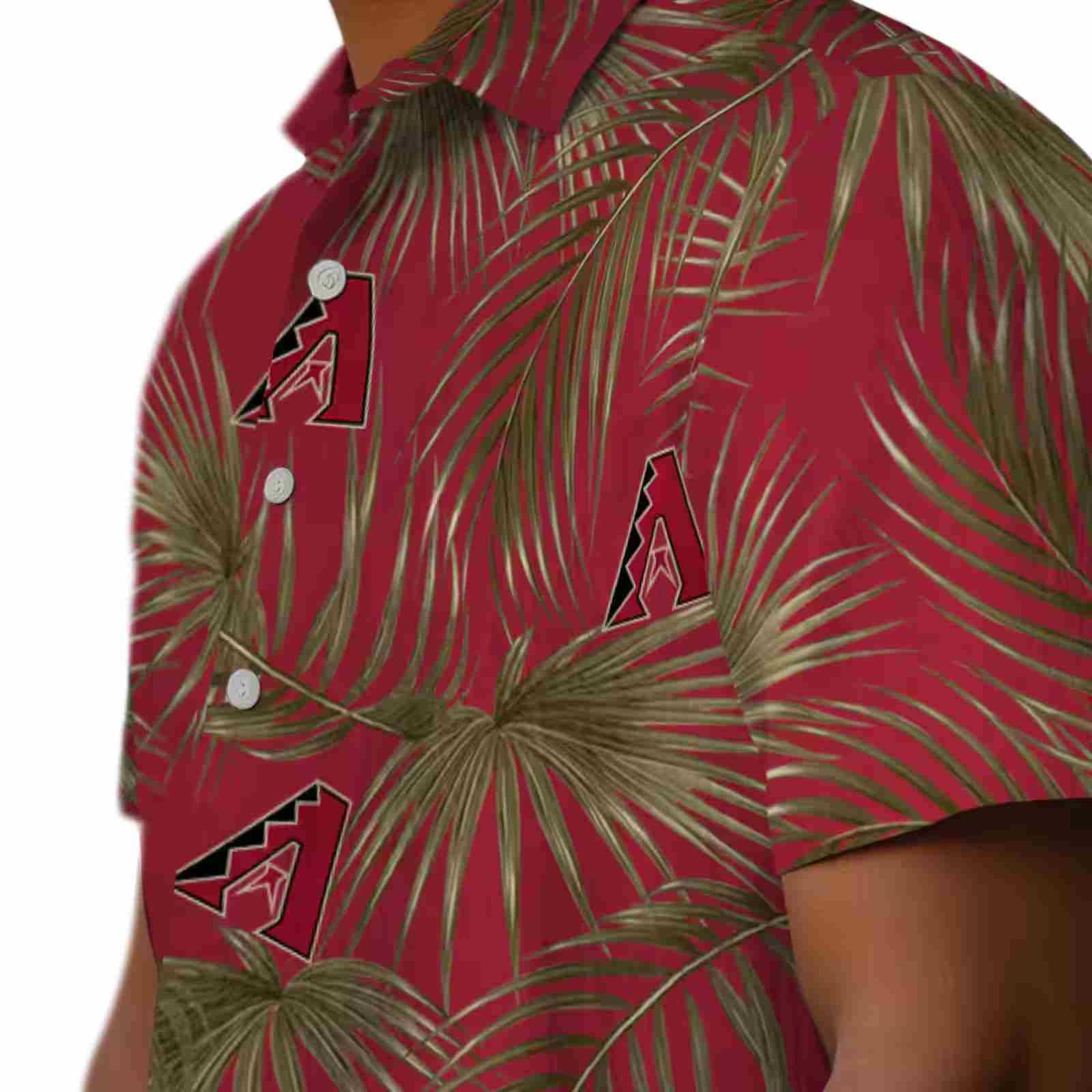 arizona diamondbacks leafy palms red hawaiian shirt trendy