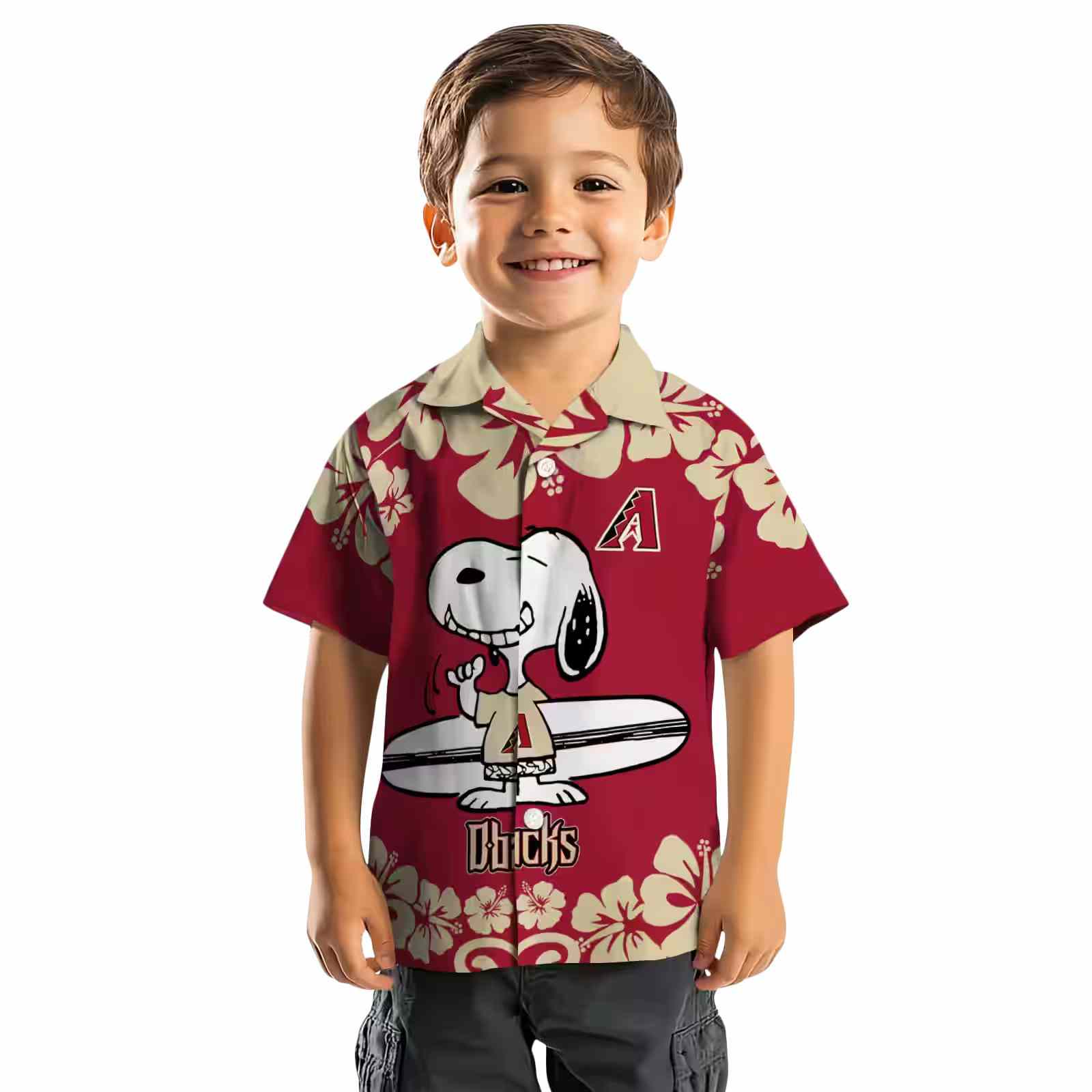 arizona diamondbacks snoopy surf red white hawaiian shirt top rated