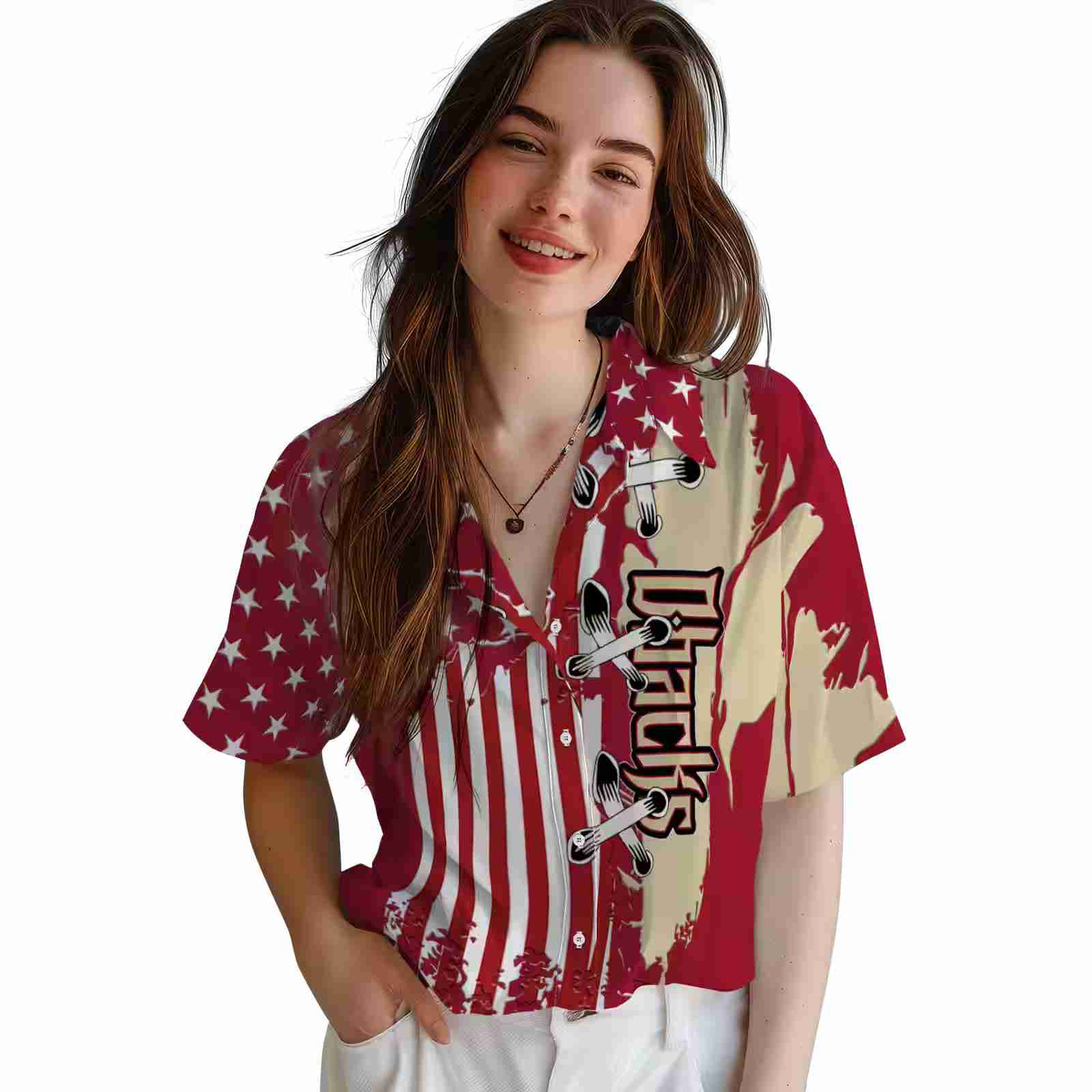 arizona diamondbacks stitched flag red hawaiian shirt latest model