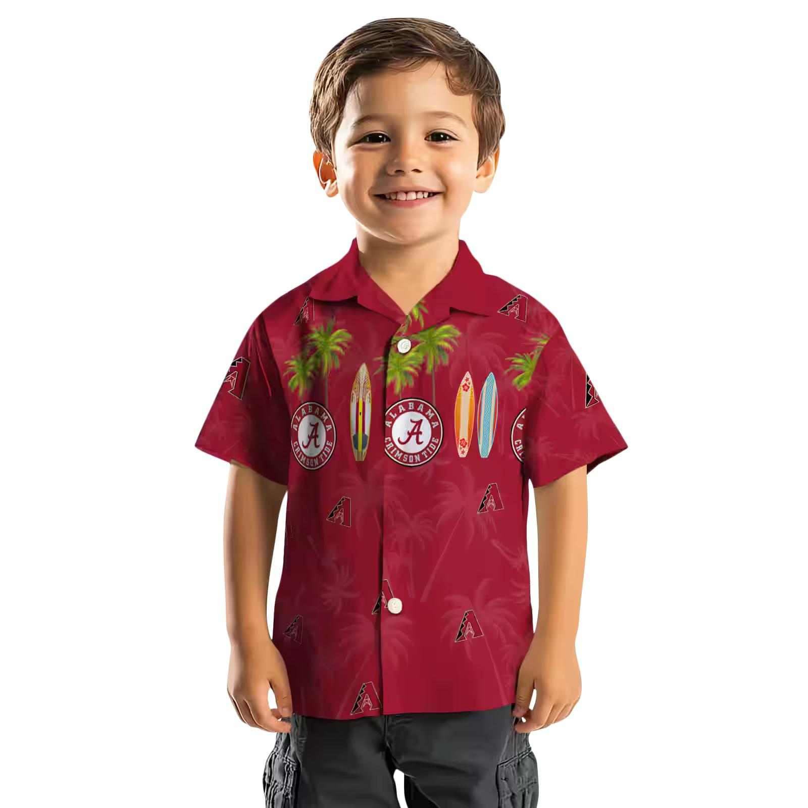 arizona diamondbacks surfboard palm red hawaiian shirt top rated