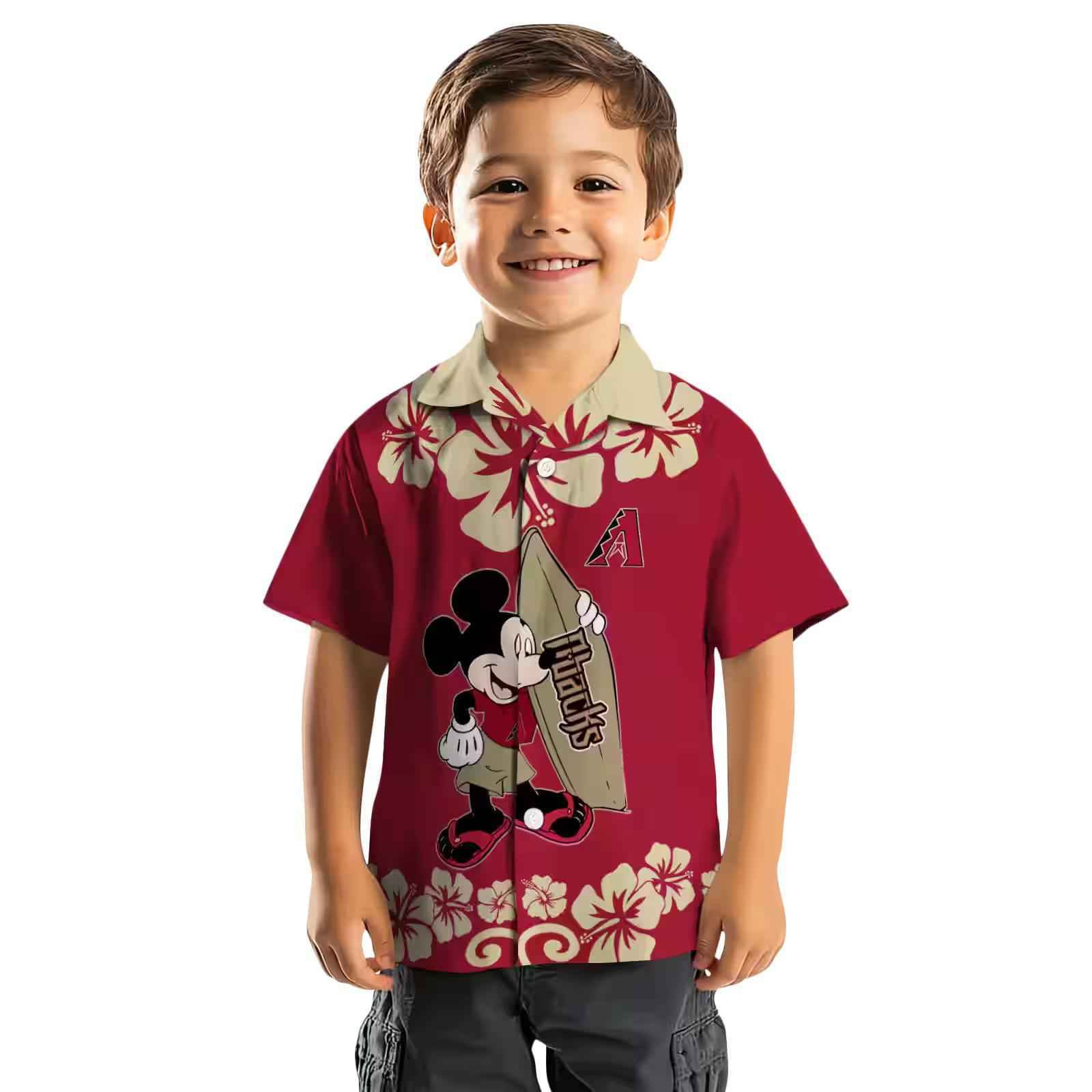 arizona diamondbacks surfing mickey red hawaiian shirt top rated