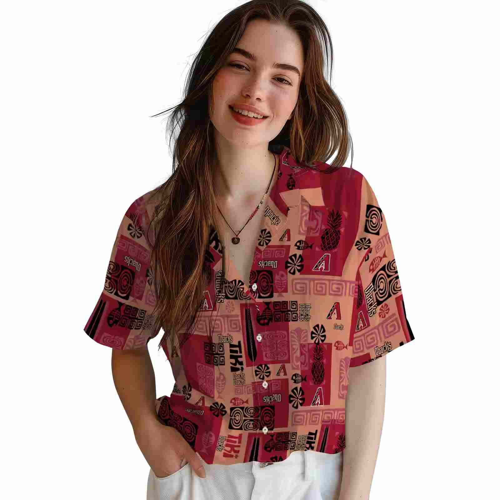 arizona diamondbacks tribal symbols red hawaiian shirt latest model