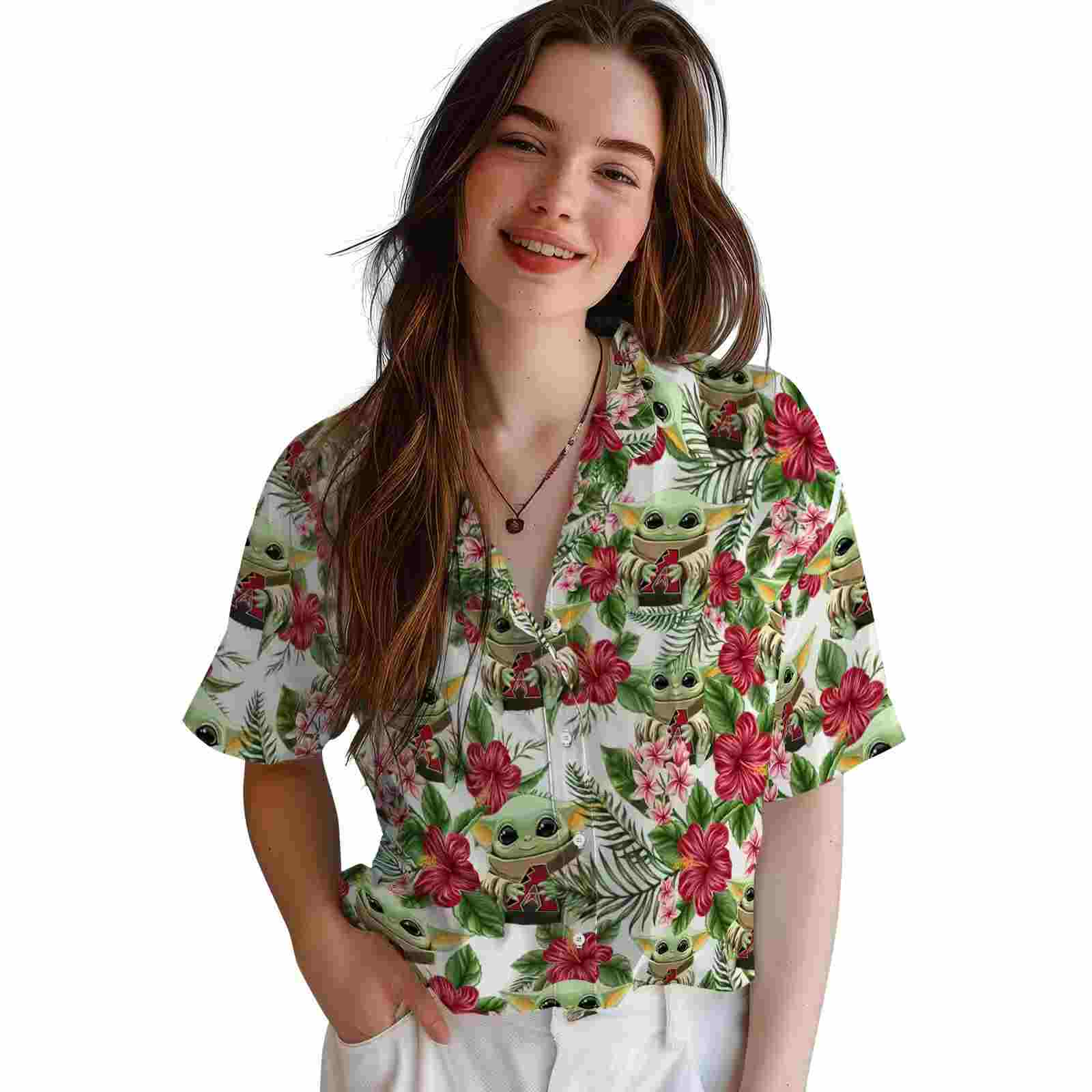 arizona diamondbacks tropical yoda green hawaiian shirt latest model