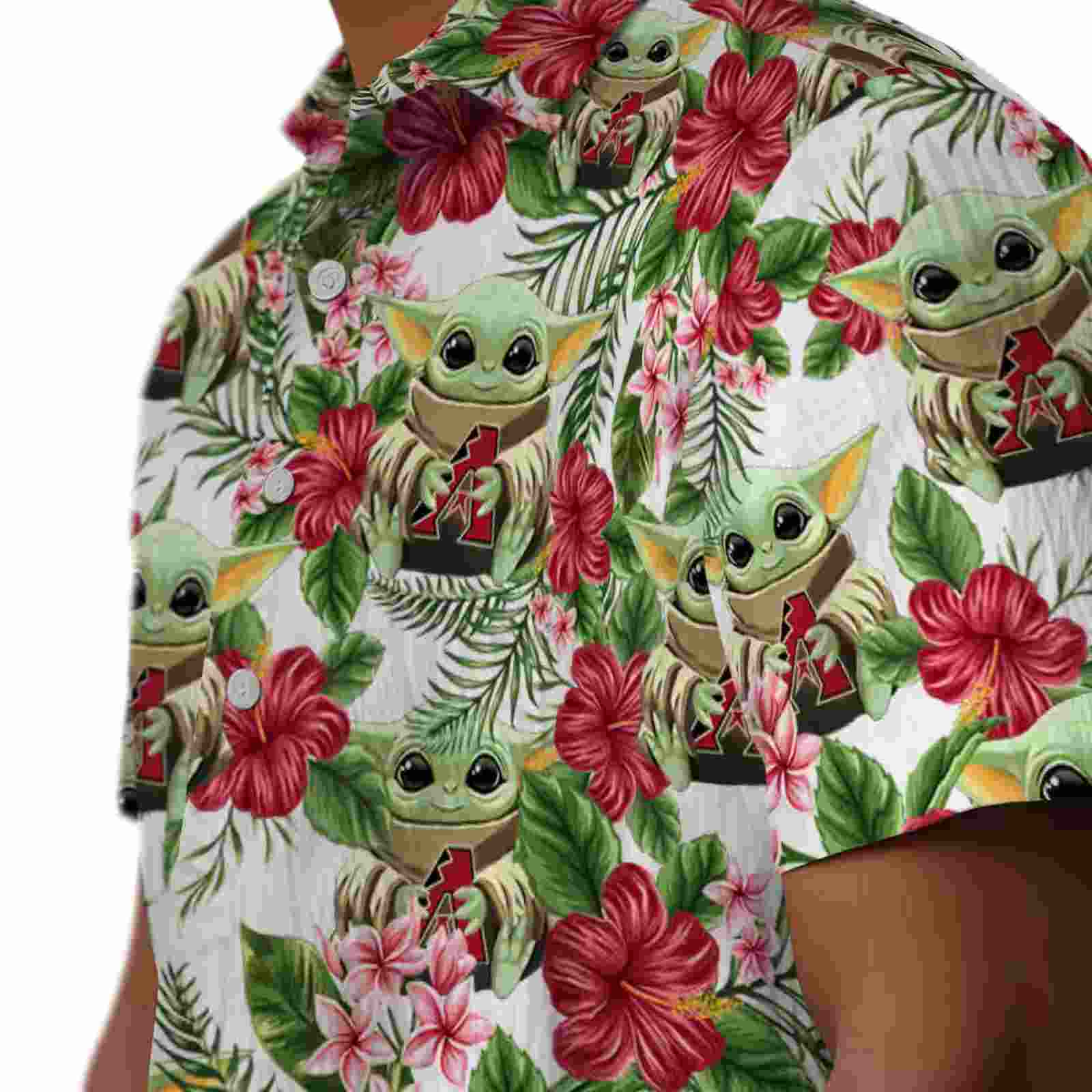 arizona diamondbacks tropical yoda green hawaiian shirt trendy