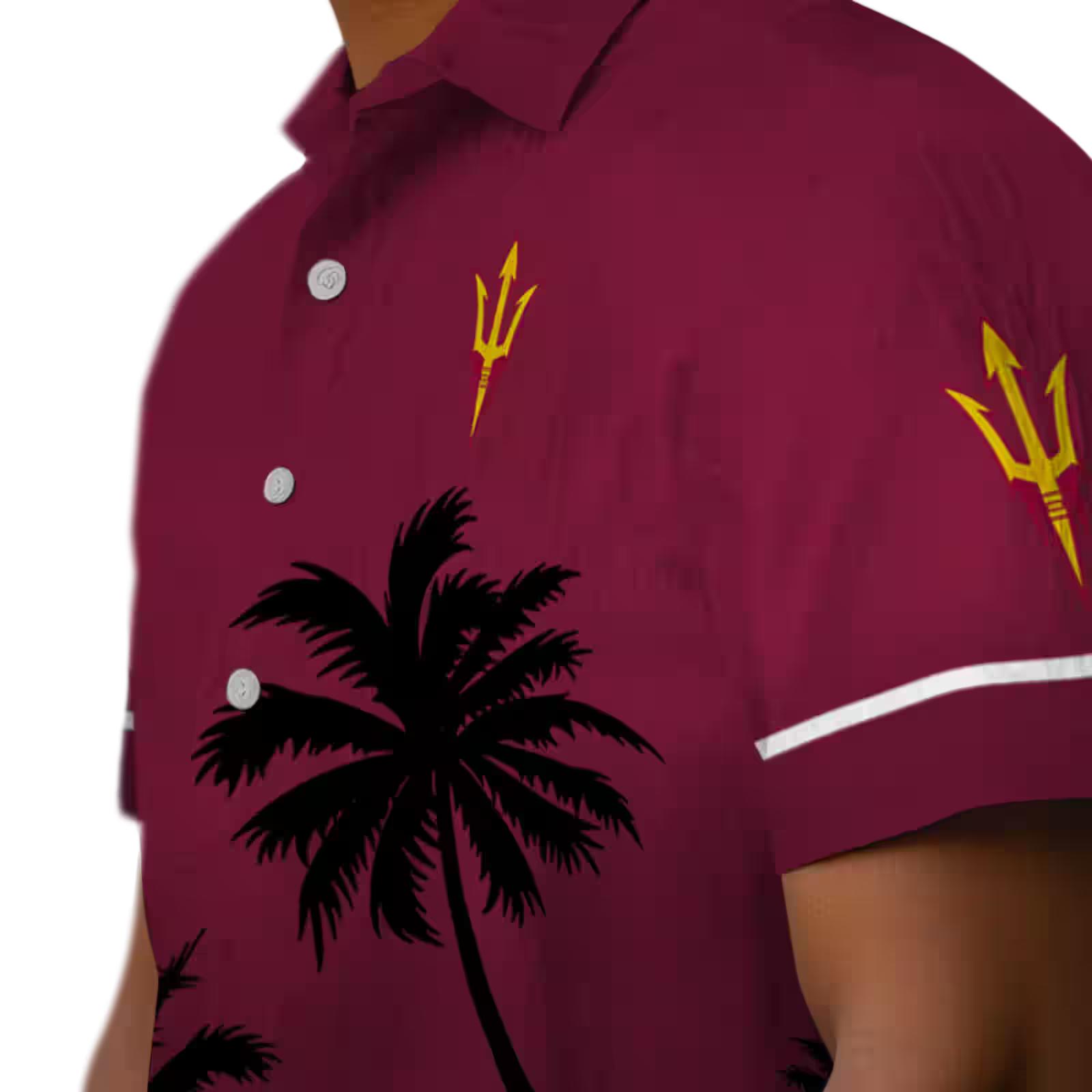 arizona state sun devils beach sunset maroon black hawaiian shirt trendy