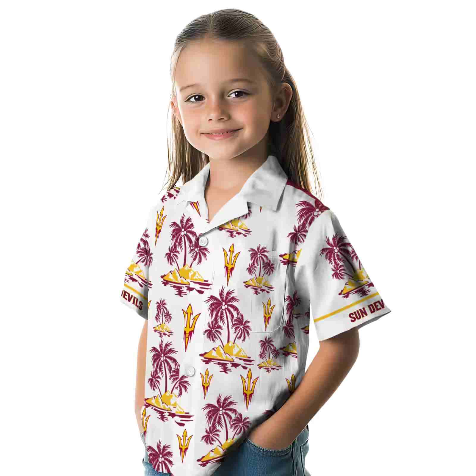 arizona state sun devils palm island print maroon white hawaiian shirt premium grade