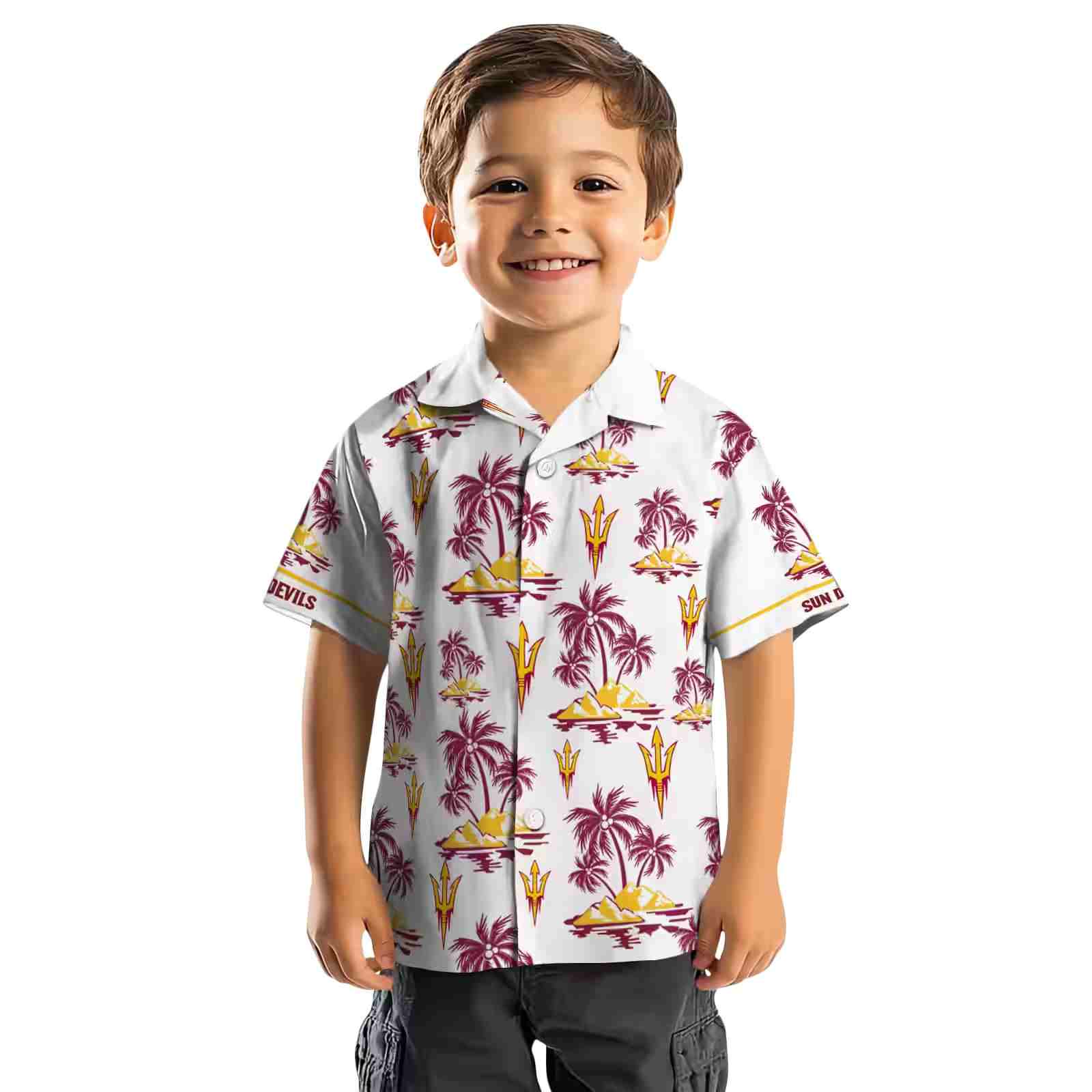 arizona state sun devils palm island print maroon white hawaiian shirt top rated