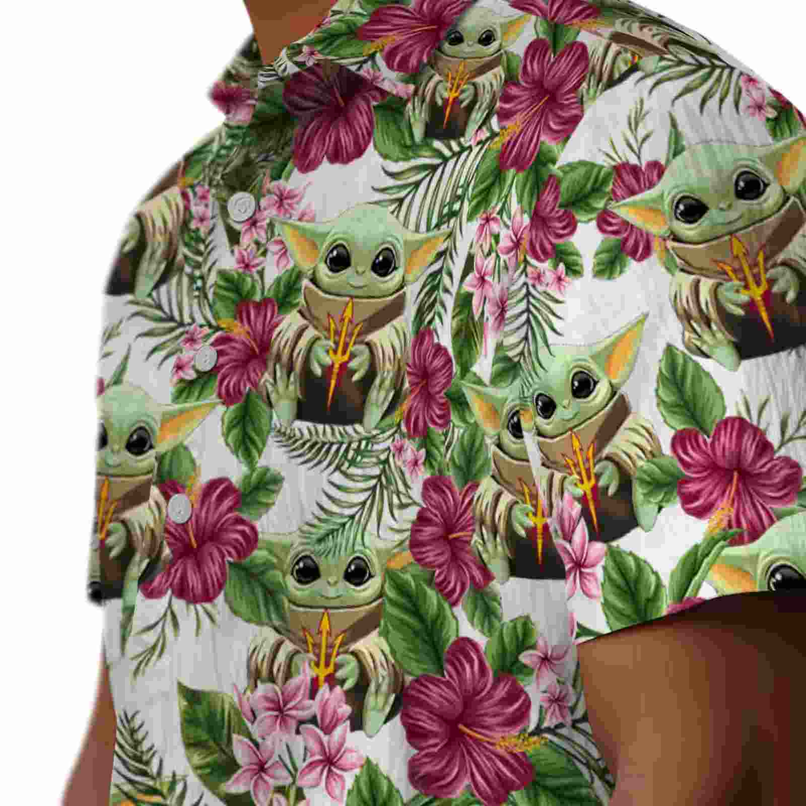 arizona state sun devils tropical yoda green hawaiian shirt trendy