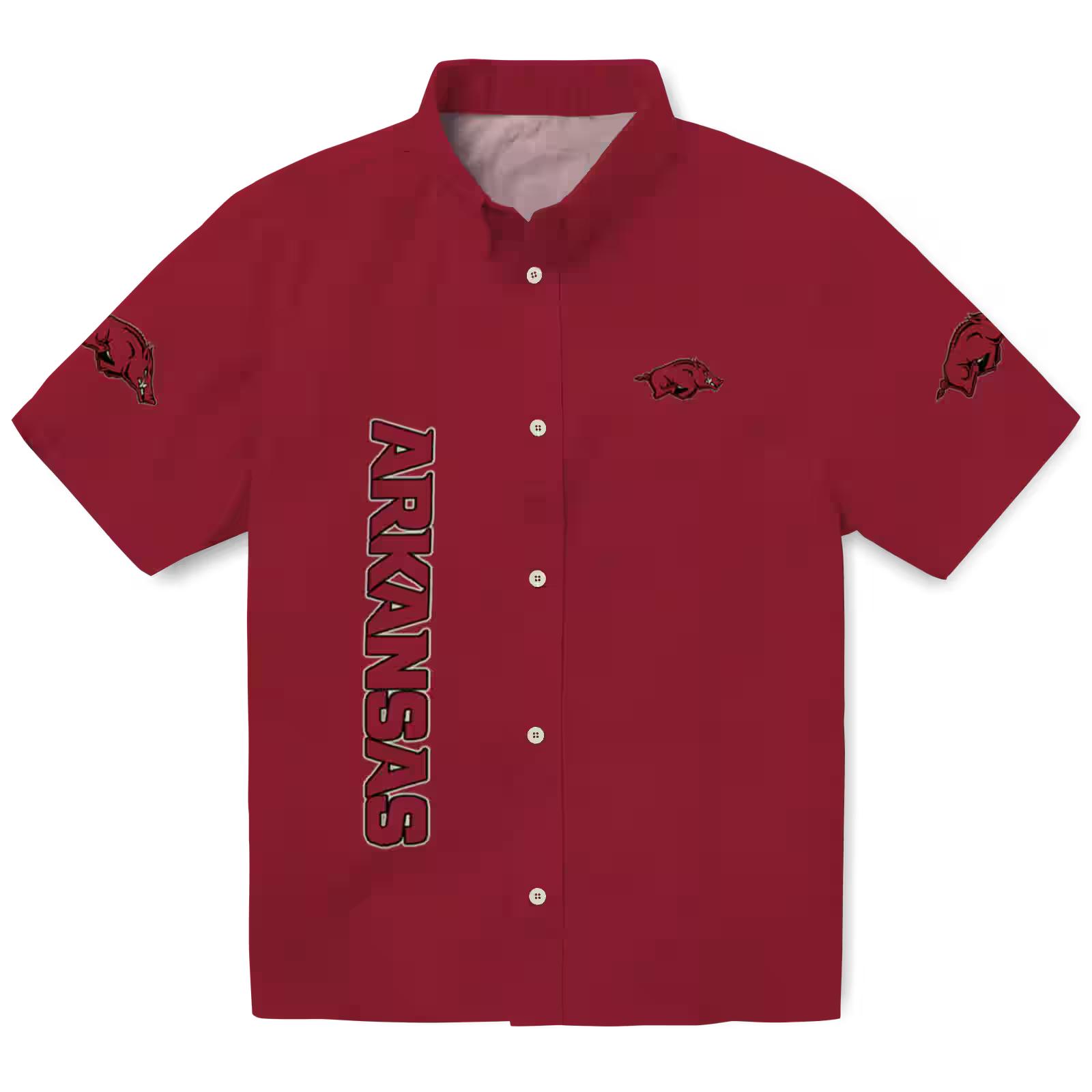 Arkansas Razorbacks Stuart Minion Red Hawaiian Shirt