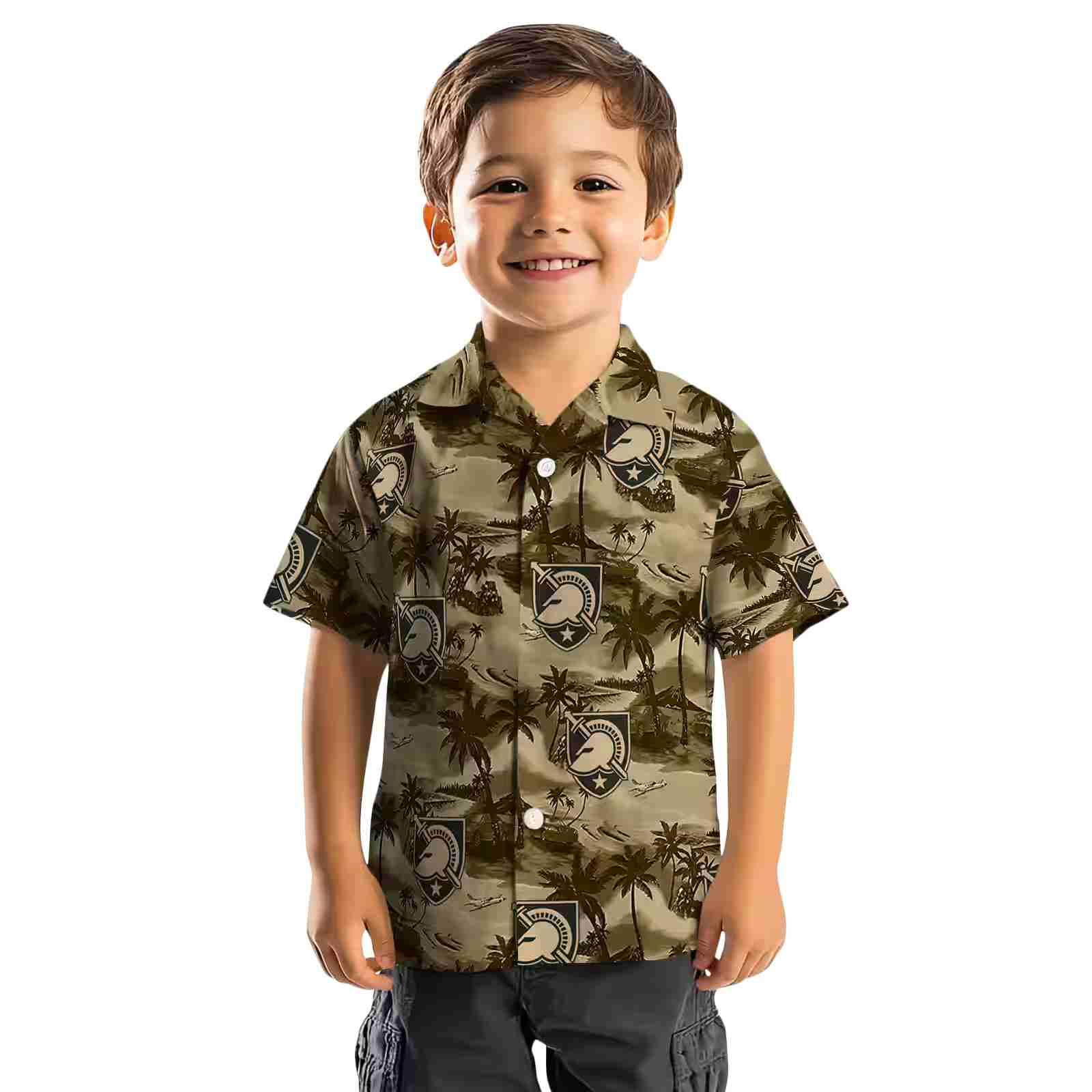 army black knights coastal palms gold hawaiian shirt top rated