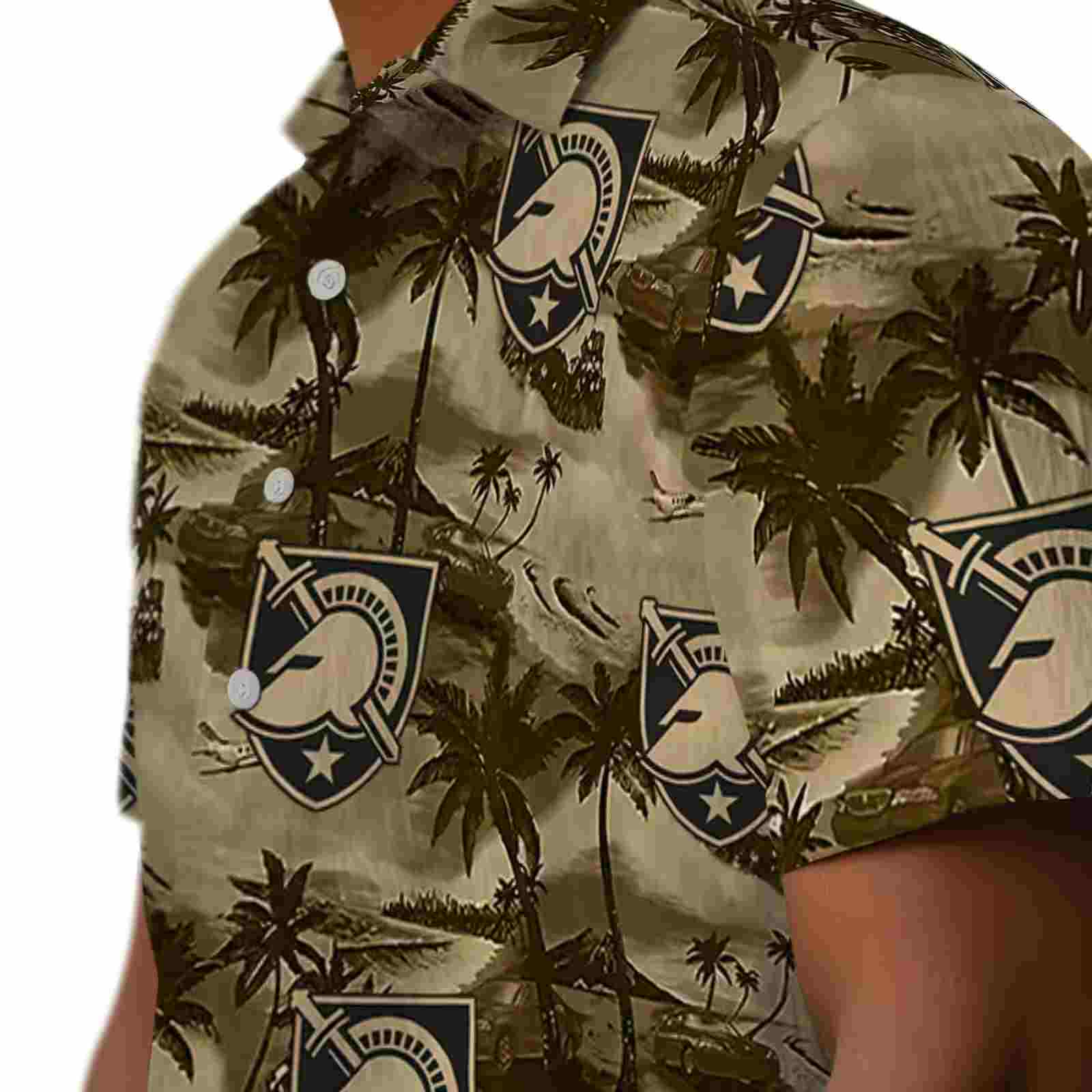 army black knights coastal palms gold hawaiian shirt trendy