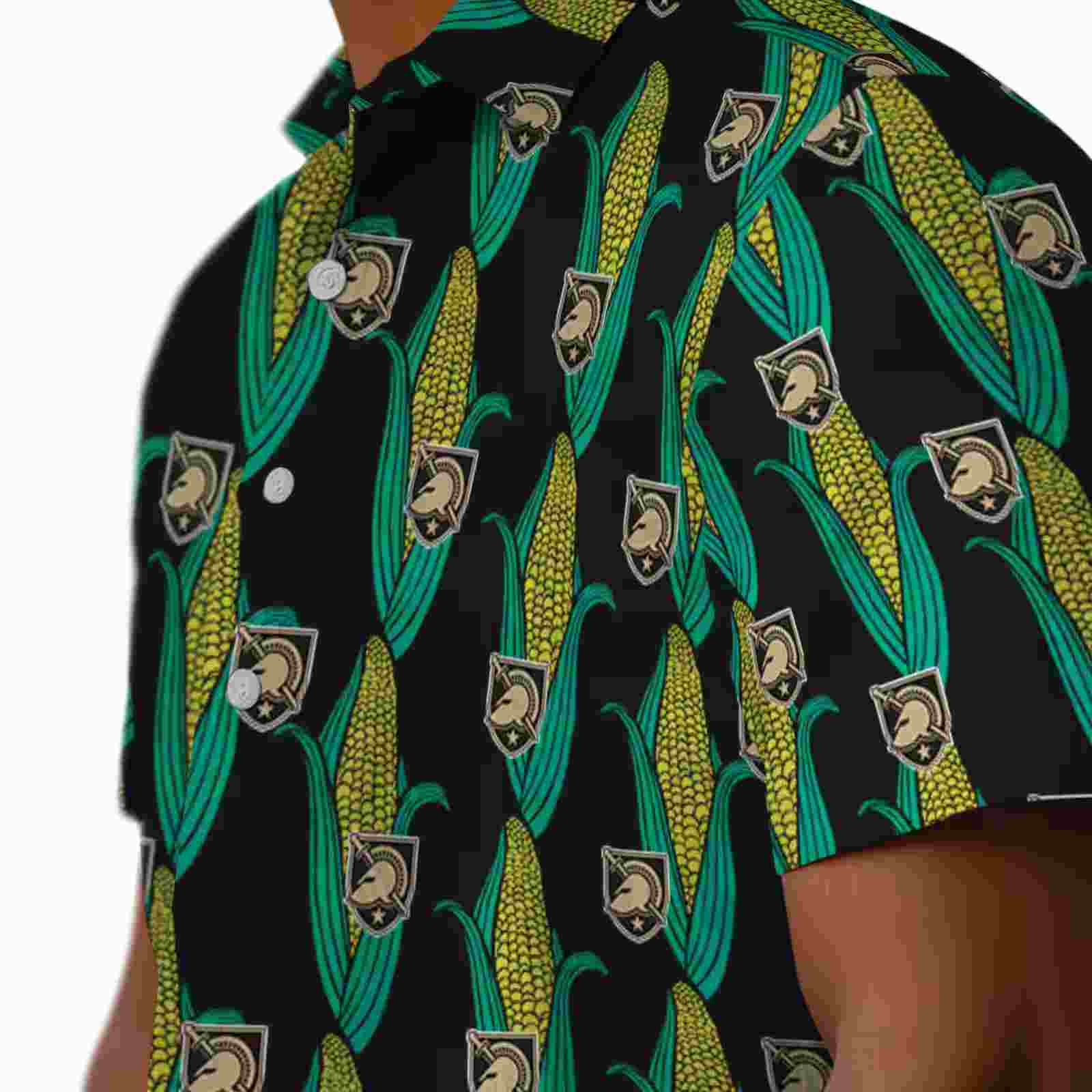 army black knights corn motifs black green hawaiian shirt trendy