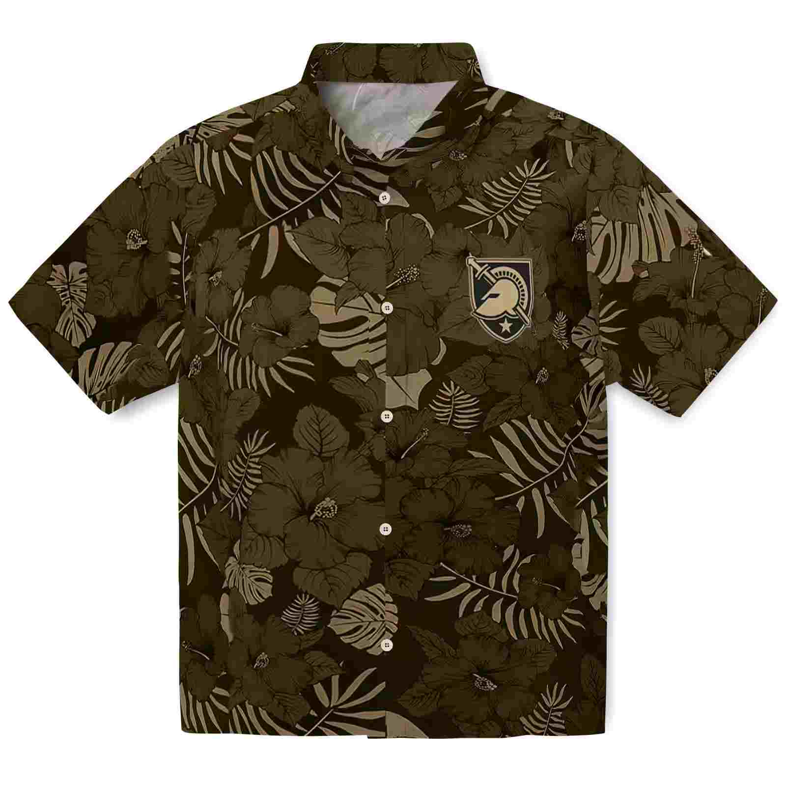 Army Black Knights Jungle Vibes Gold Hawaiian Shirt