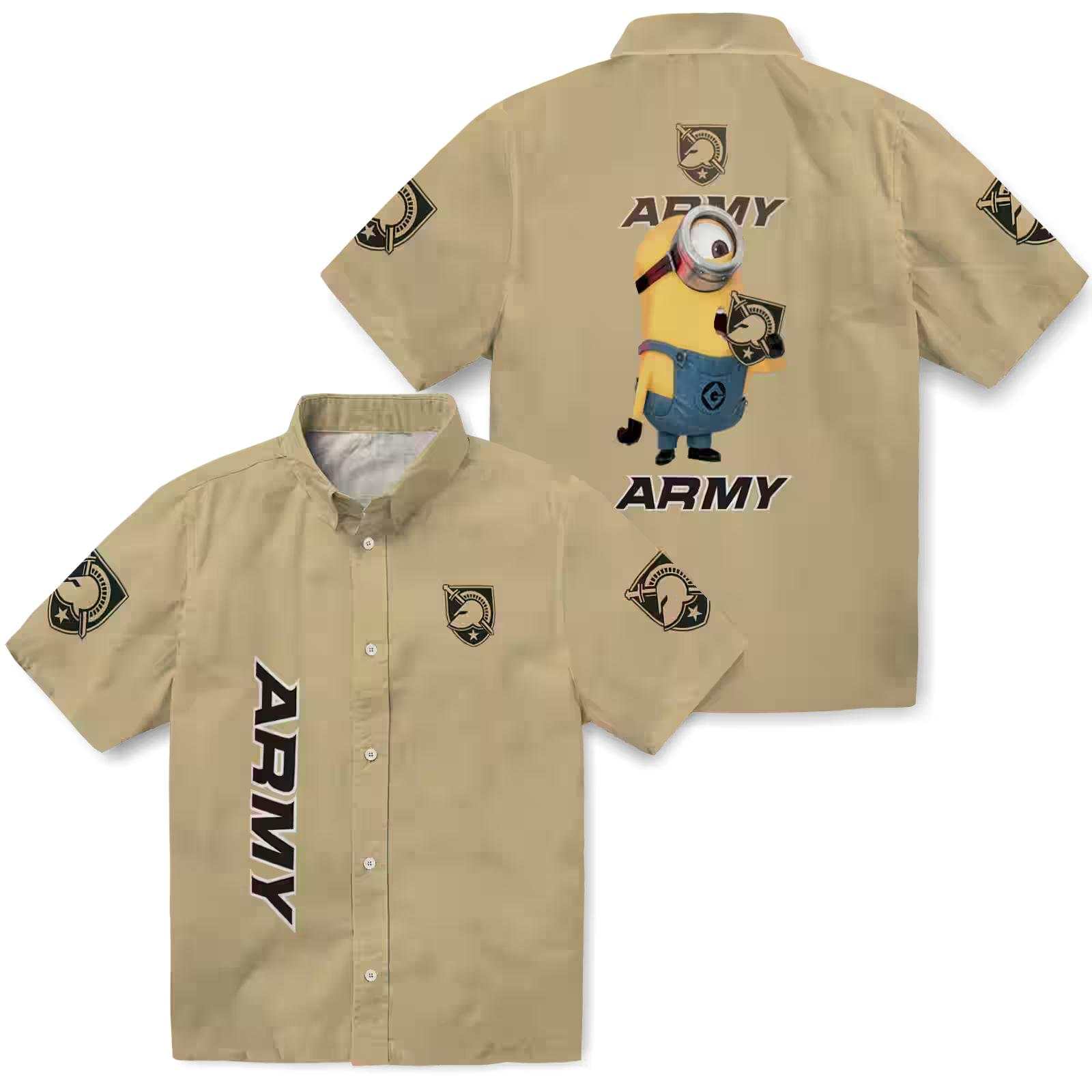 army black knights stuart minion gold hawaiian shirt high quality