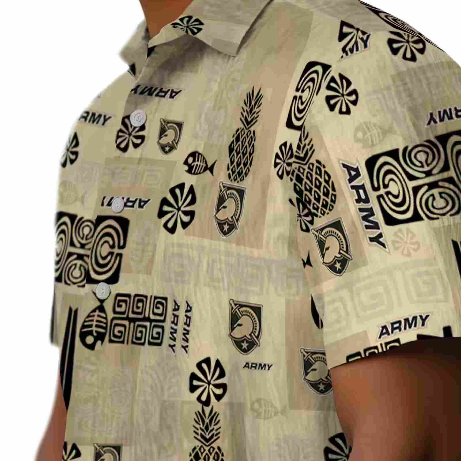 army black knights tribal symbols gold hawaiian shirt trendy