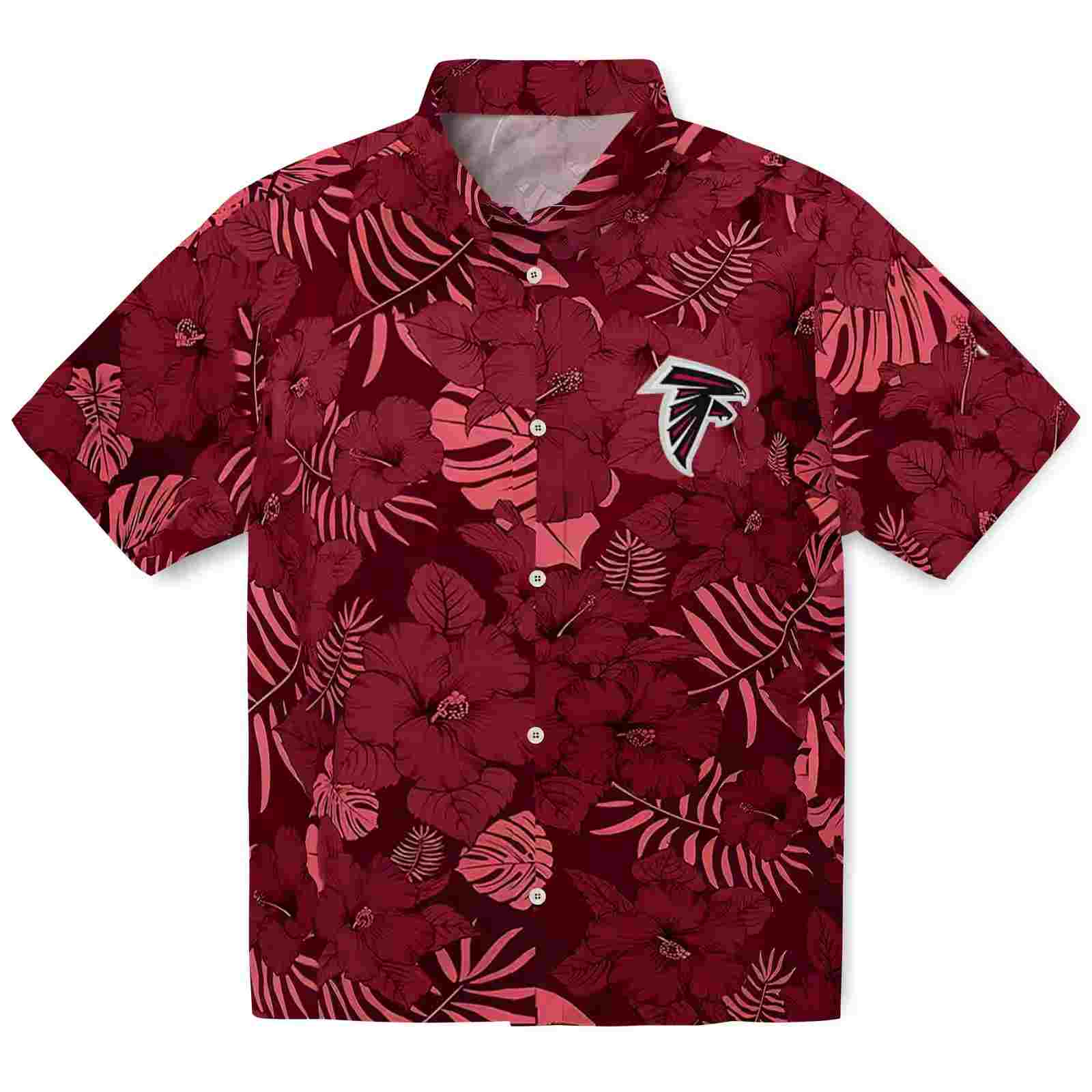 Atlanta Falcons Jungle Vibes Red Hawaiian Shirt