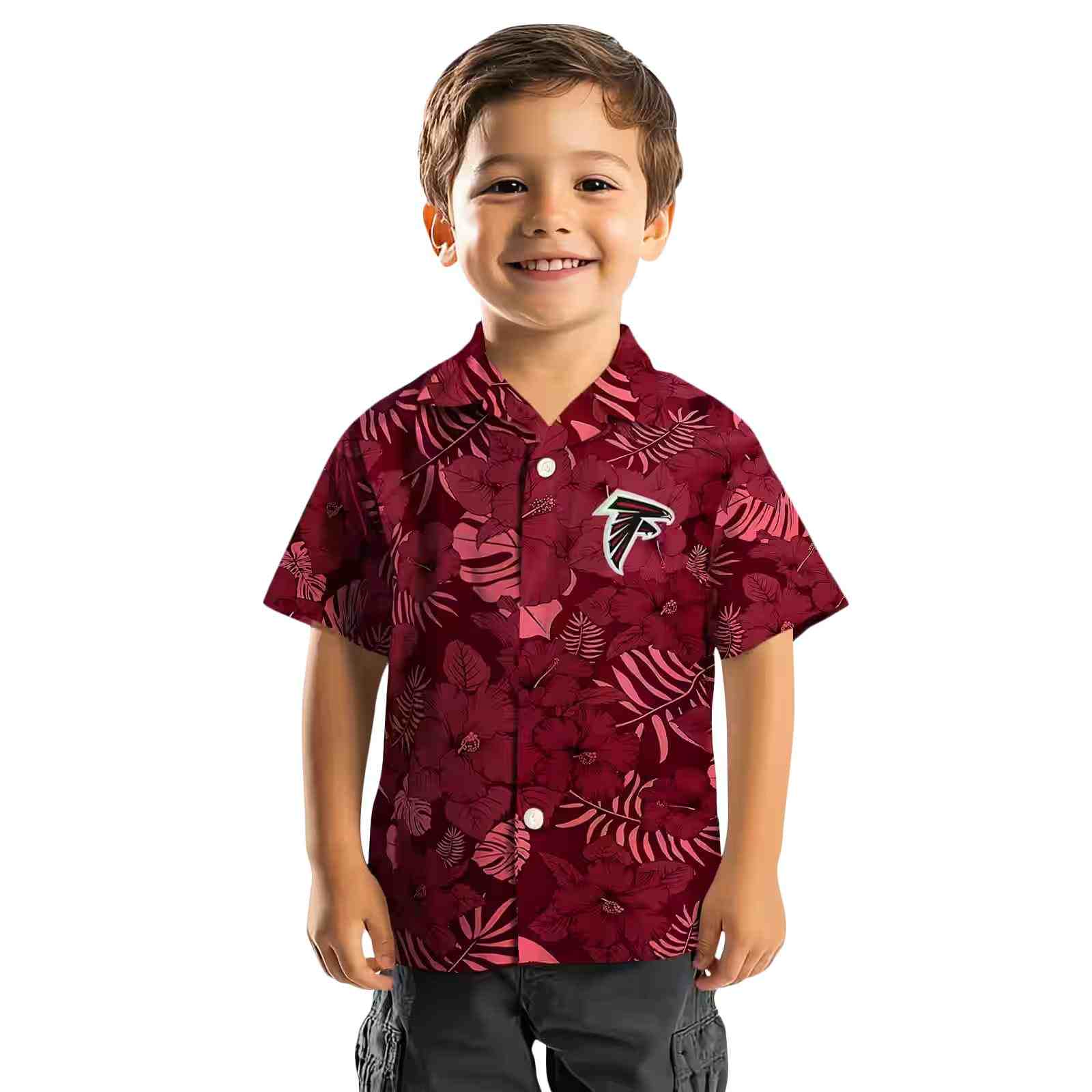 atlanta falcons jungle vibes red hawaiian shirt top rated