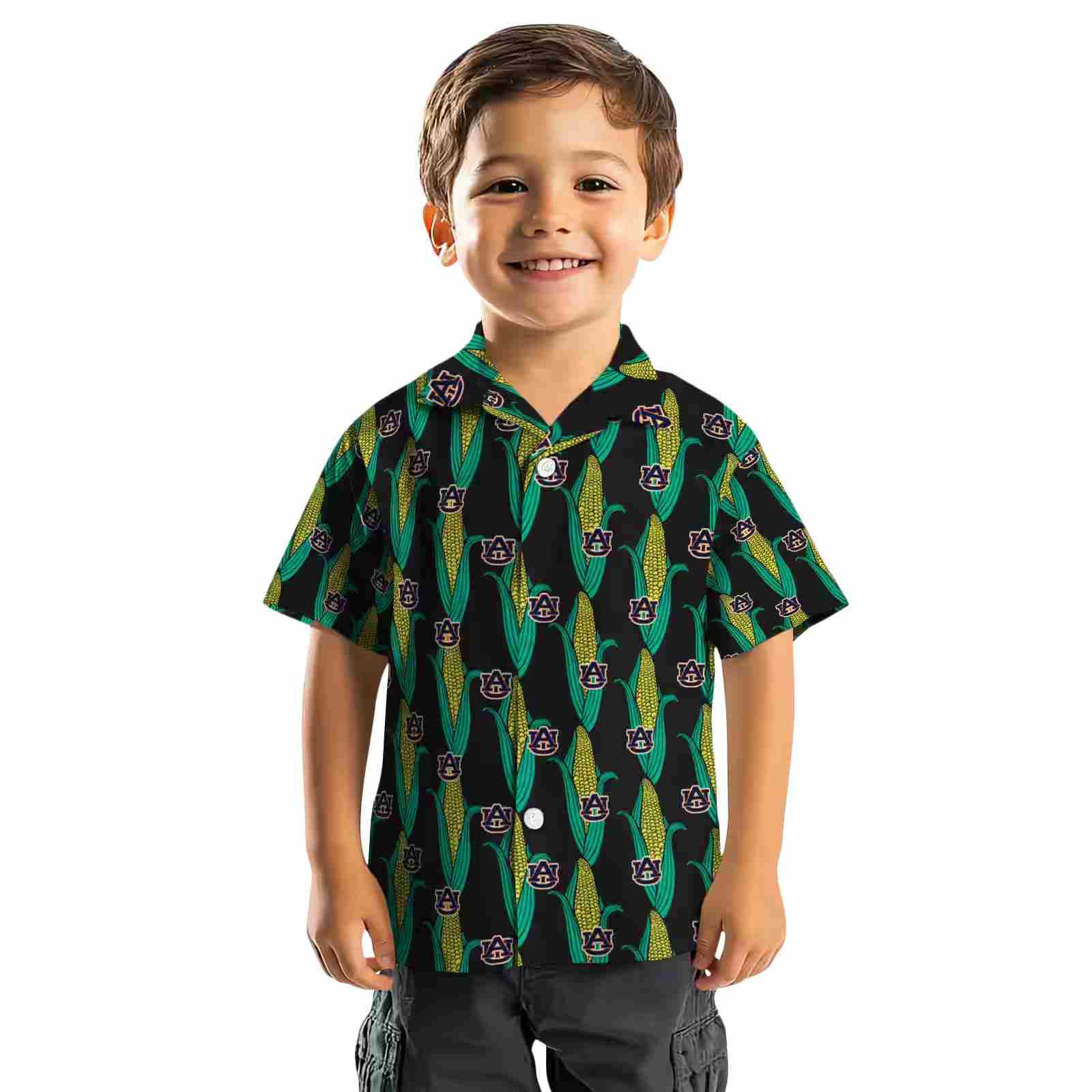 auburn tigers corn motifs black green hawaiian shirt top rated