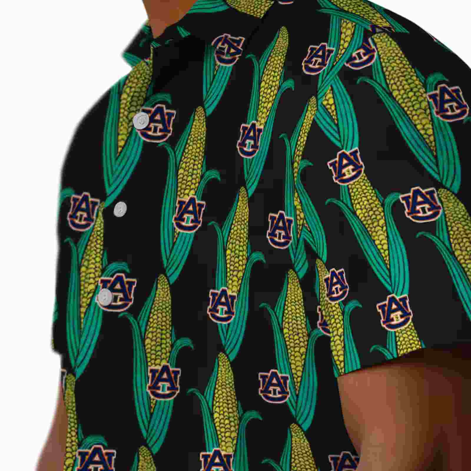 auburn tigers corn motifs black green hawaiian shirt trendy