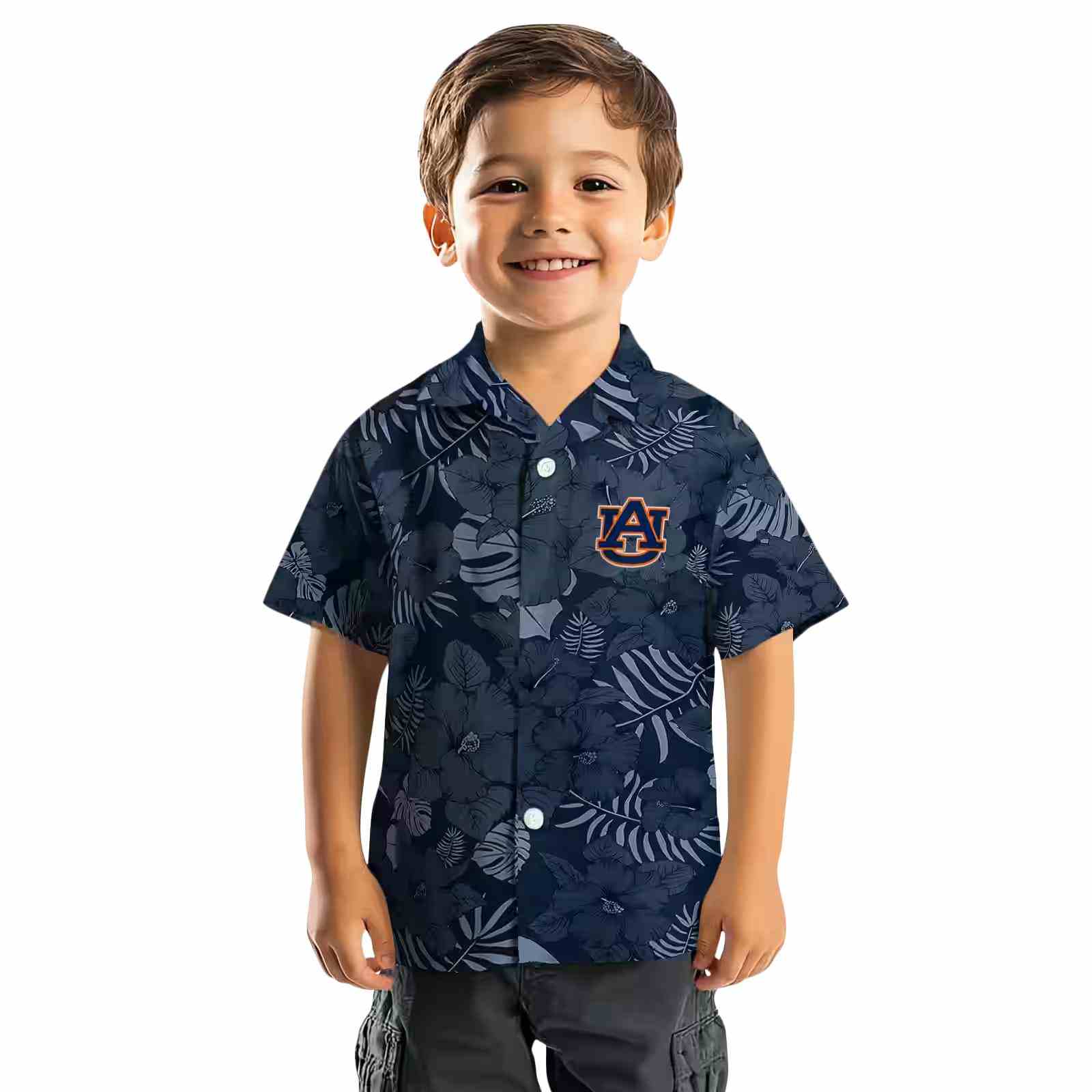 auburn tigers jungle vibes navy blue hawaiian shirt top rated