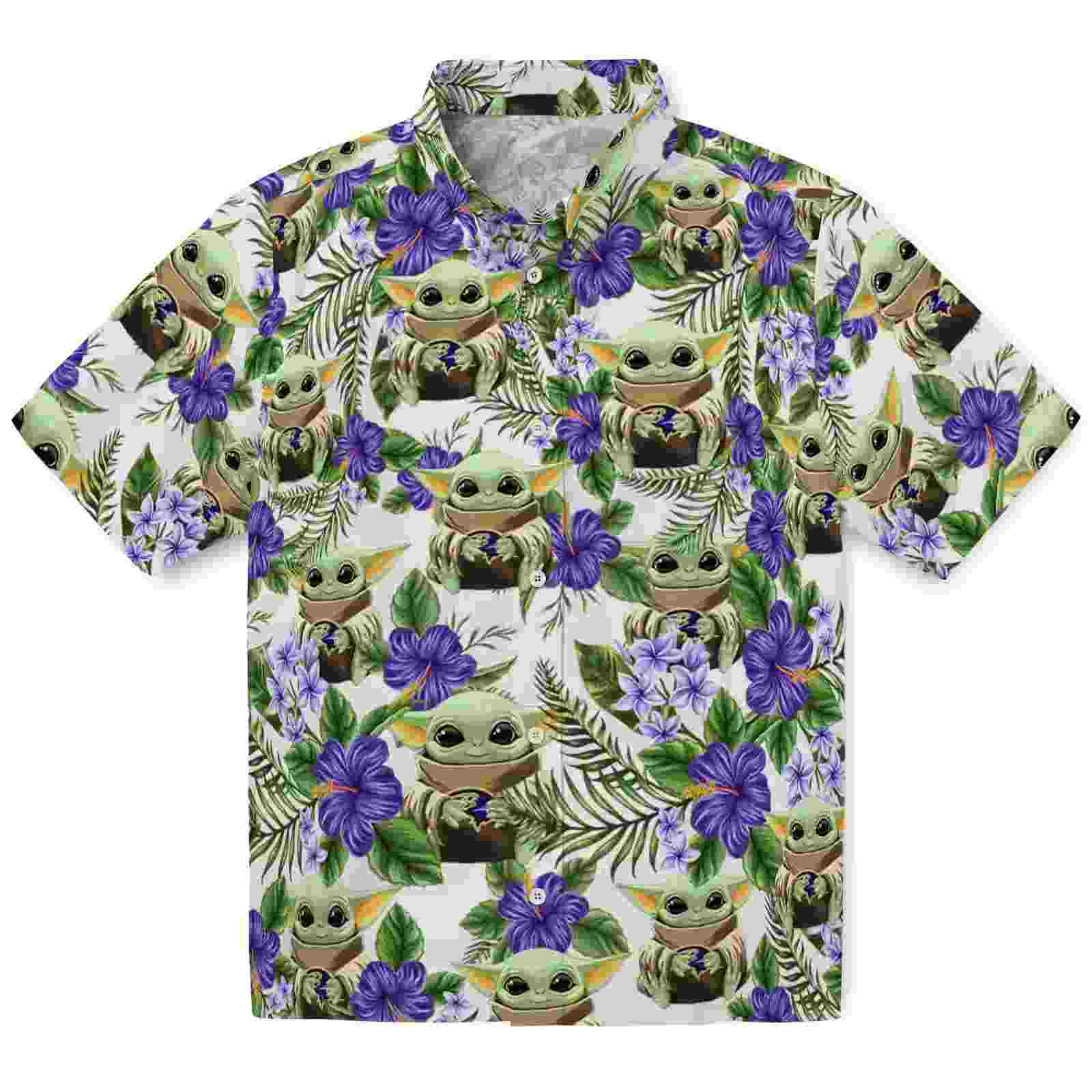 Baltimore Ravens Tropical Yoda Green Hawaiian Shirt