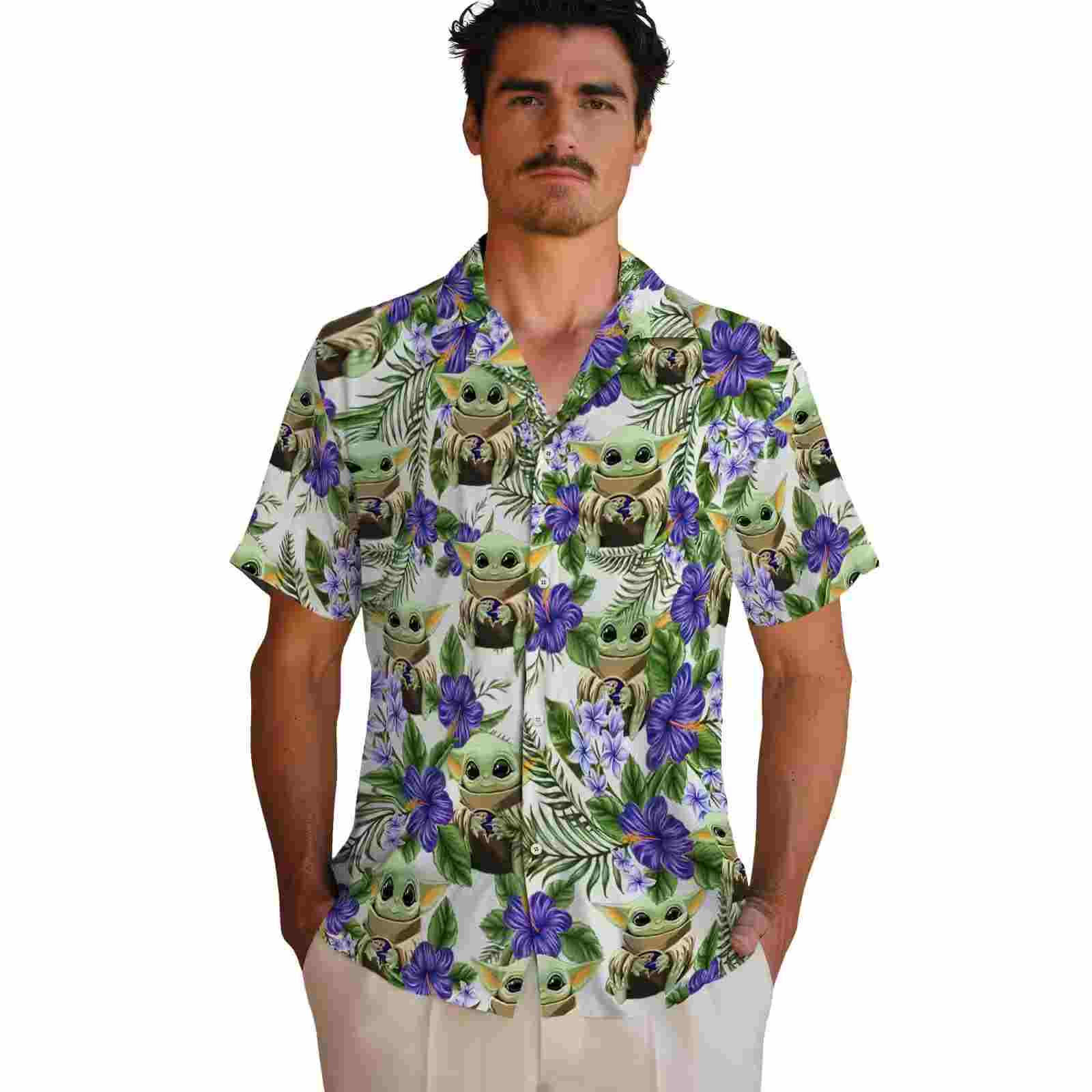 baltimore ravens tropical yoda green hawaiian shirt fashion forward