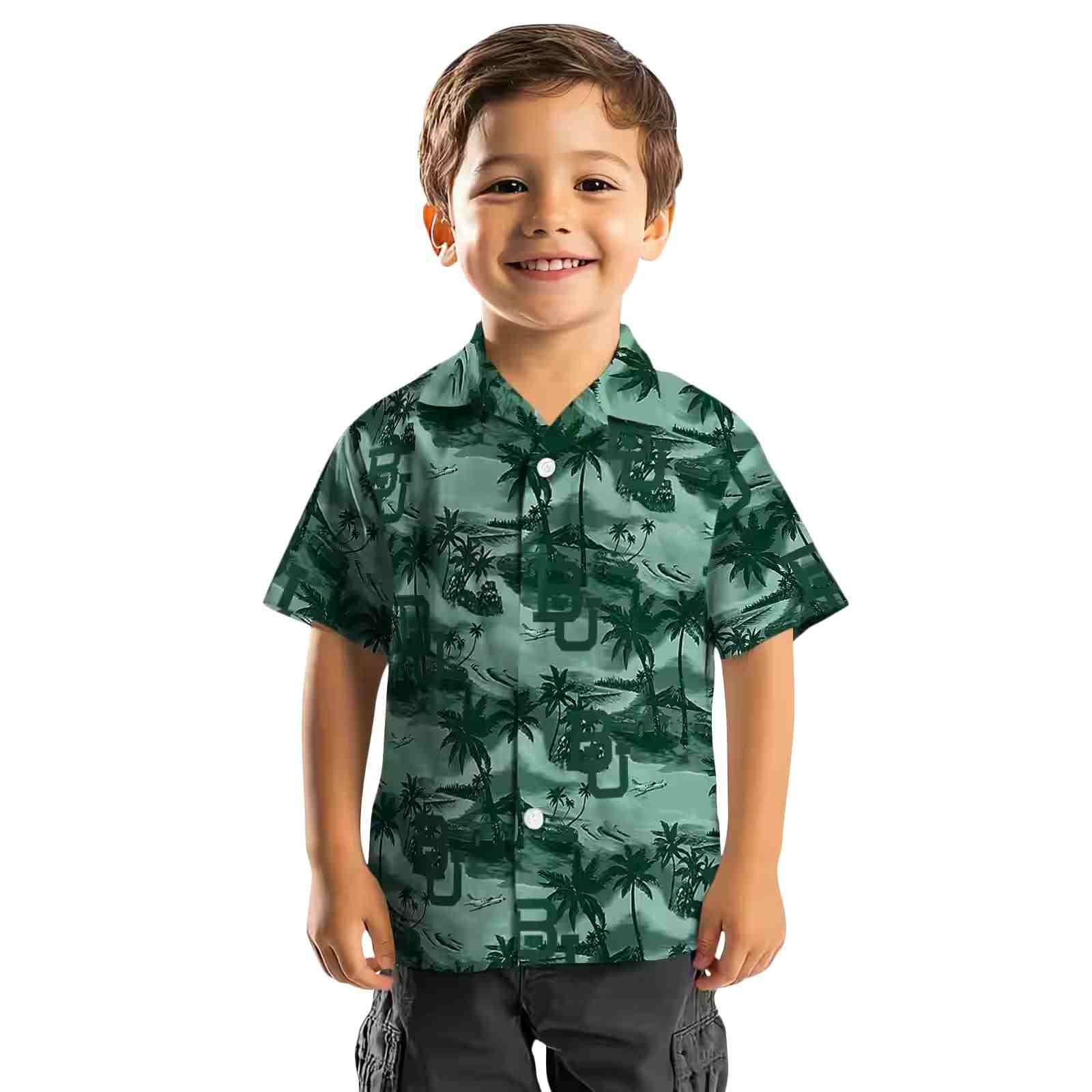 baylor bears coastal palms green hawaiian shirt top rated