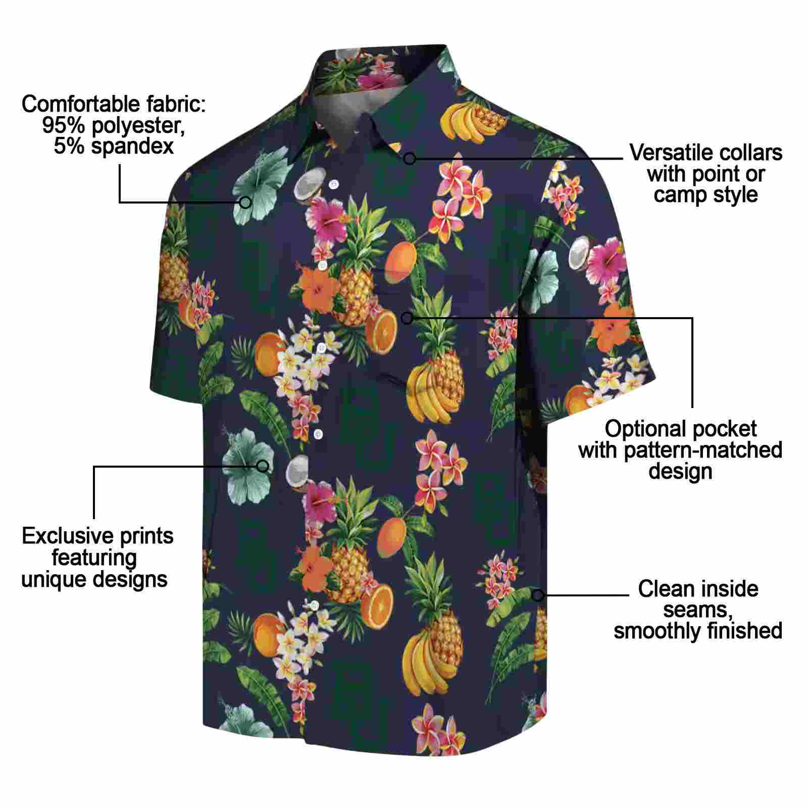 baylor bears hibiscus and fruit navy blue hawaiian shirt new arrival