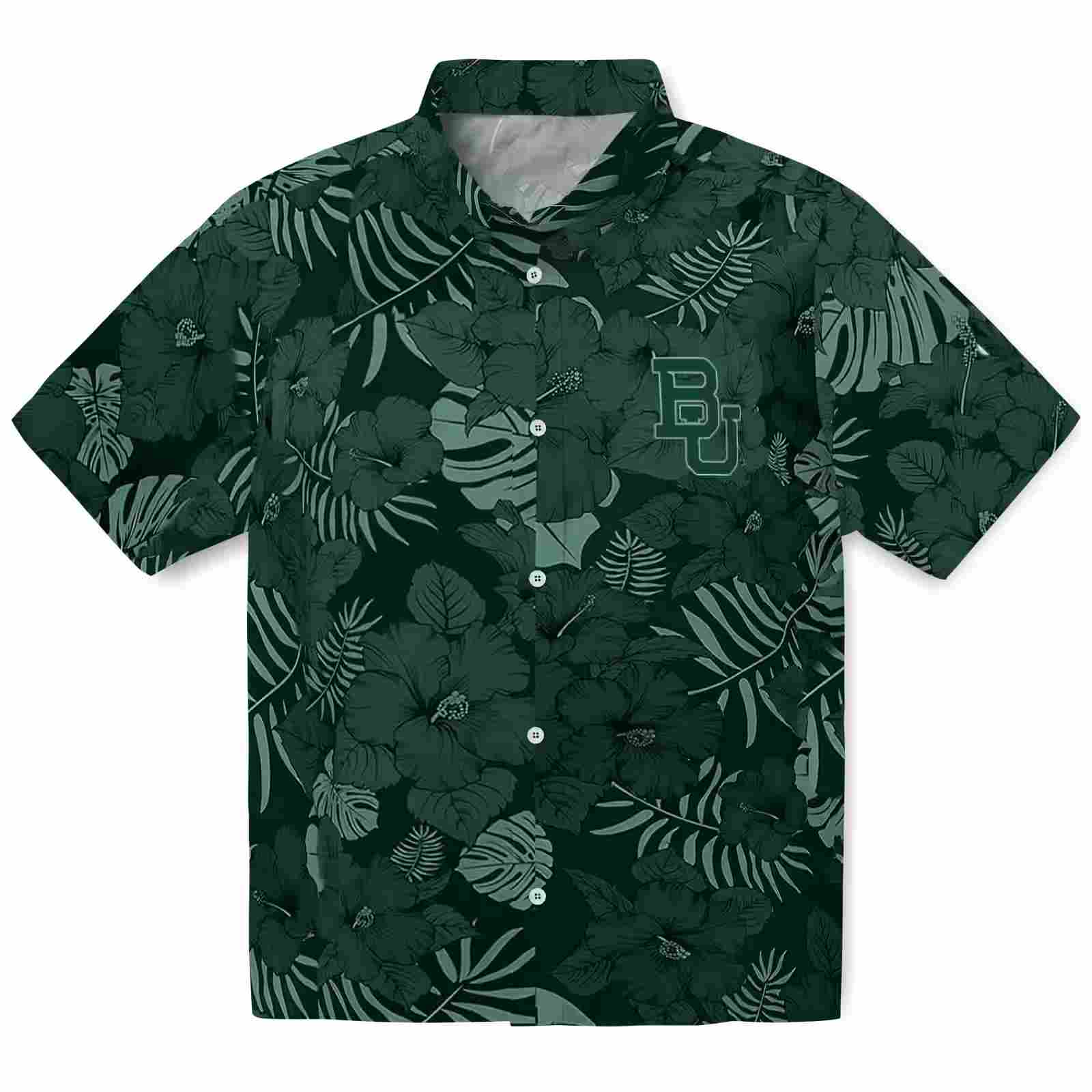 Baylor Bears Jungle Vibes Green Hawaiian Shirt