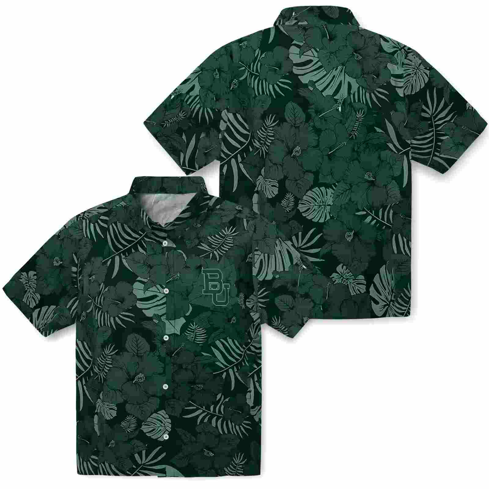 baylor bears jungle vibes green hawaiian shirt high quality