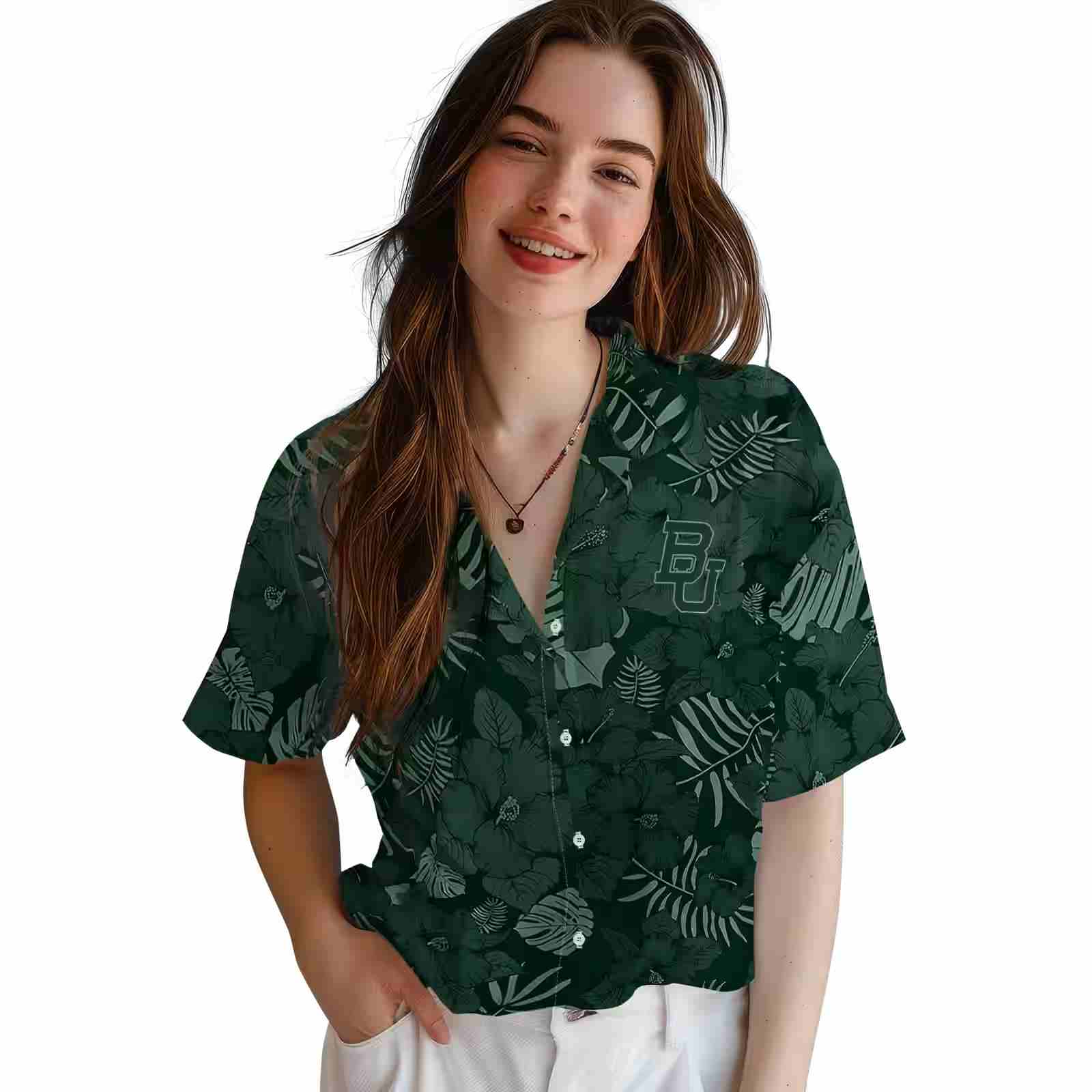 baylor bears jungle vibes green hawaiian shirt latest model