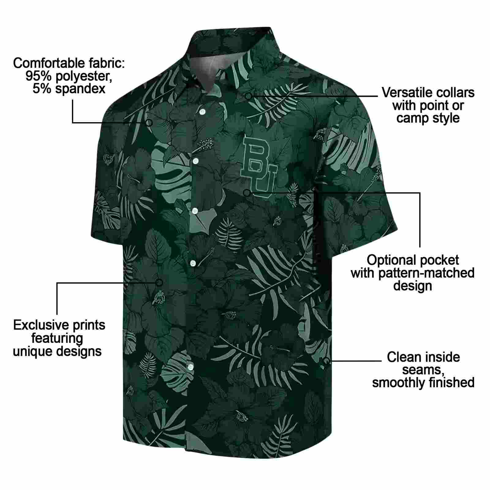 baylor bears jungle vibes green hawaiian shirt new arrival