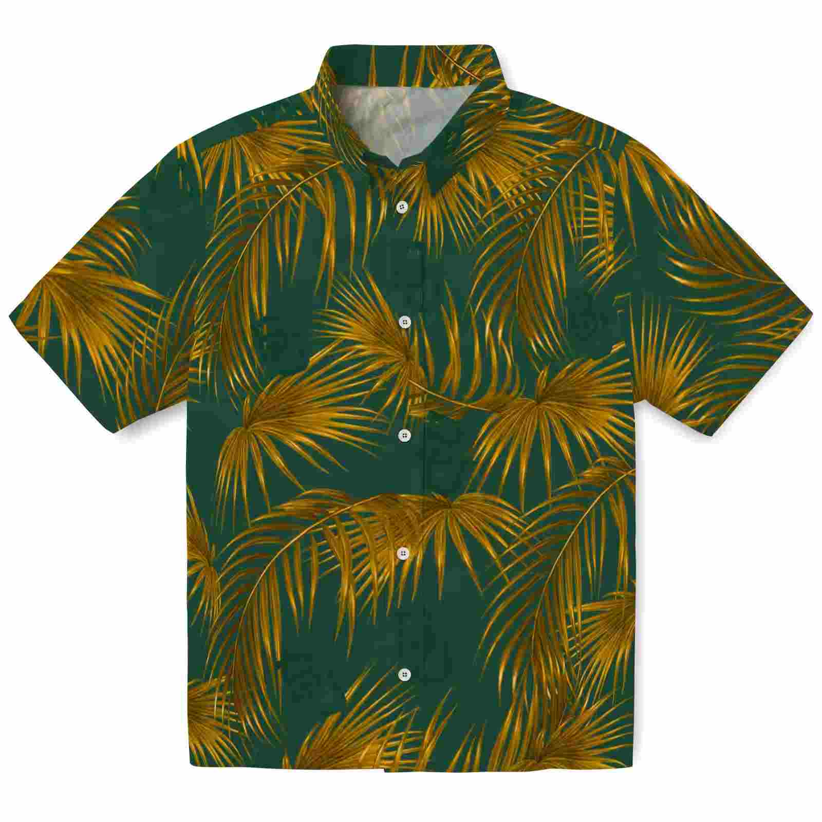 Baylor Bears Leafy Palms Green Hawaiian Shirt