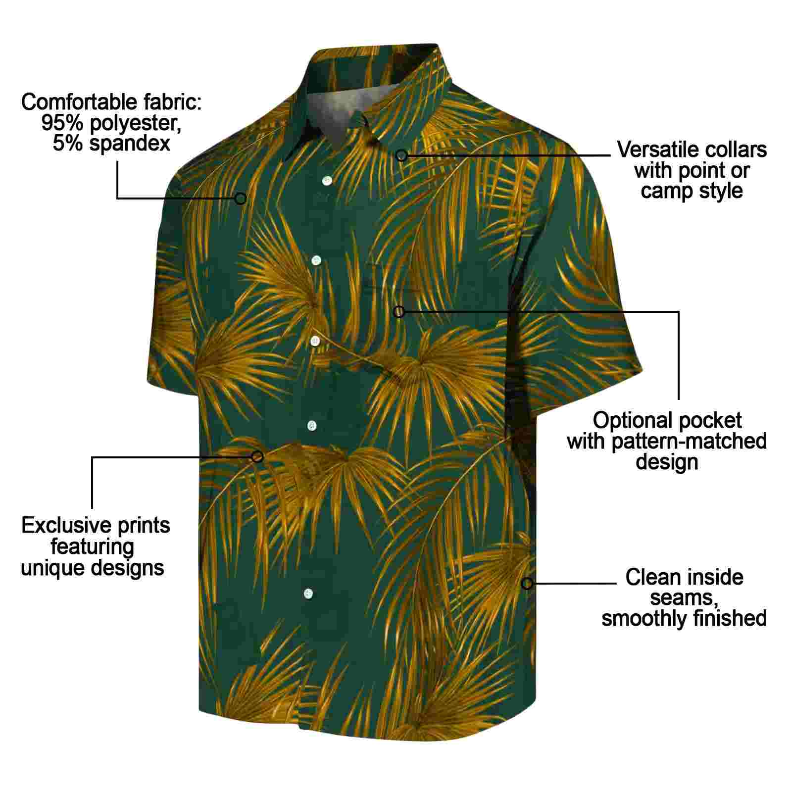 baylor bears leafy palms green hawaiian shirt new arrival