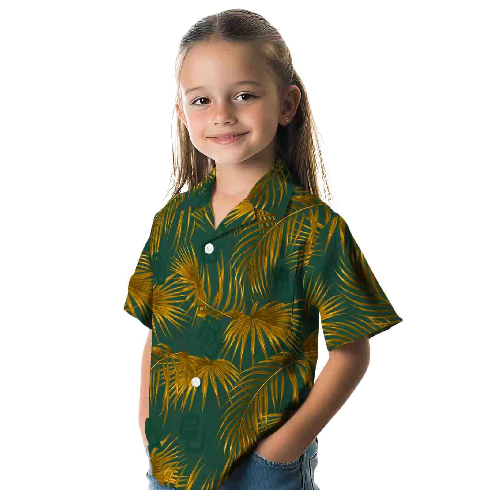 baylor bears leafy palms green hawaiian shirt premium grade