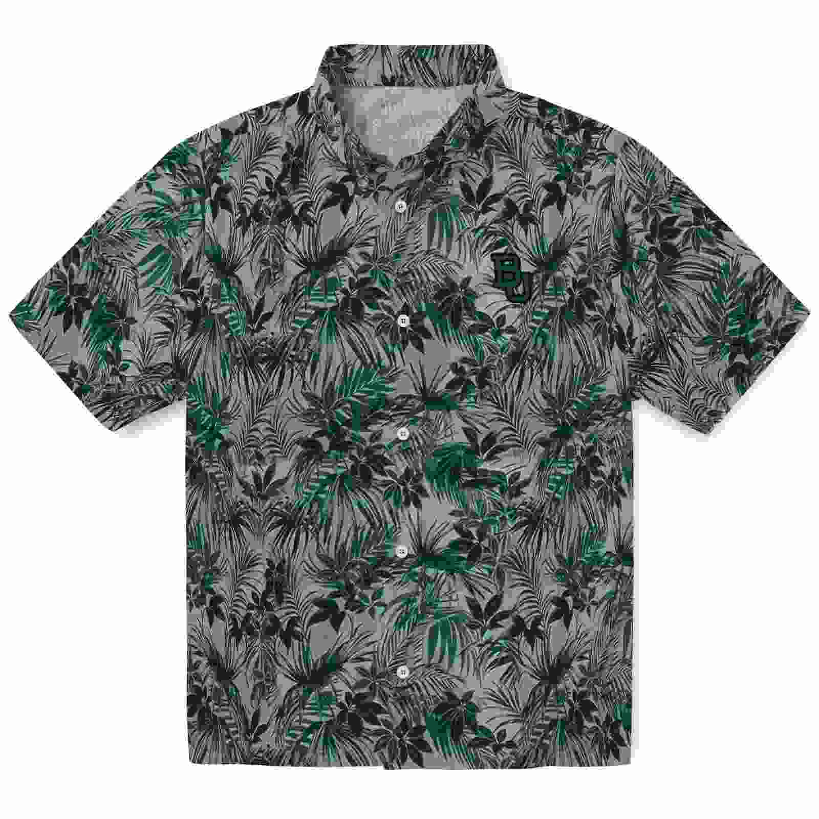 Baylor Bears Leafy Pattern Green Hawaiian Shirt