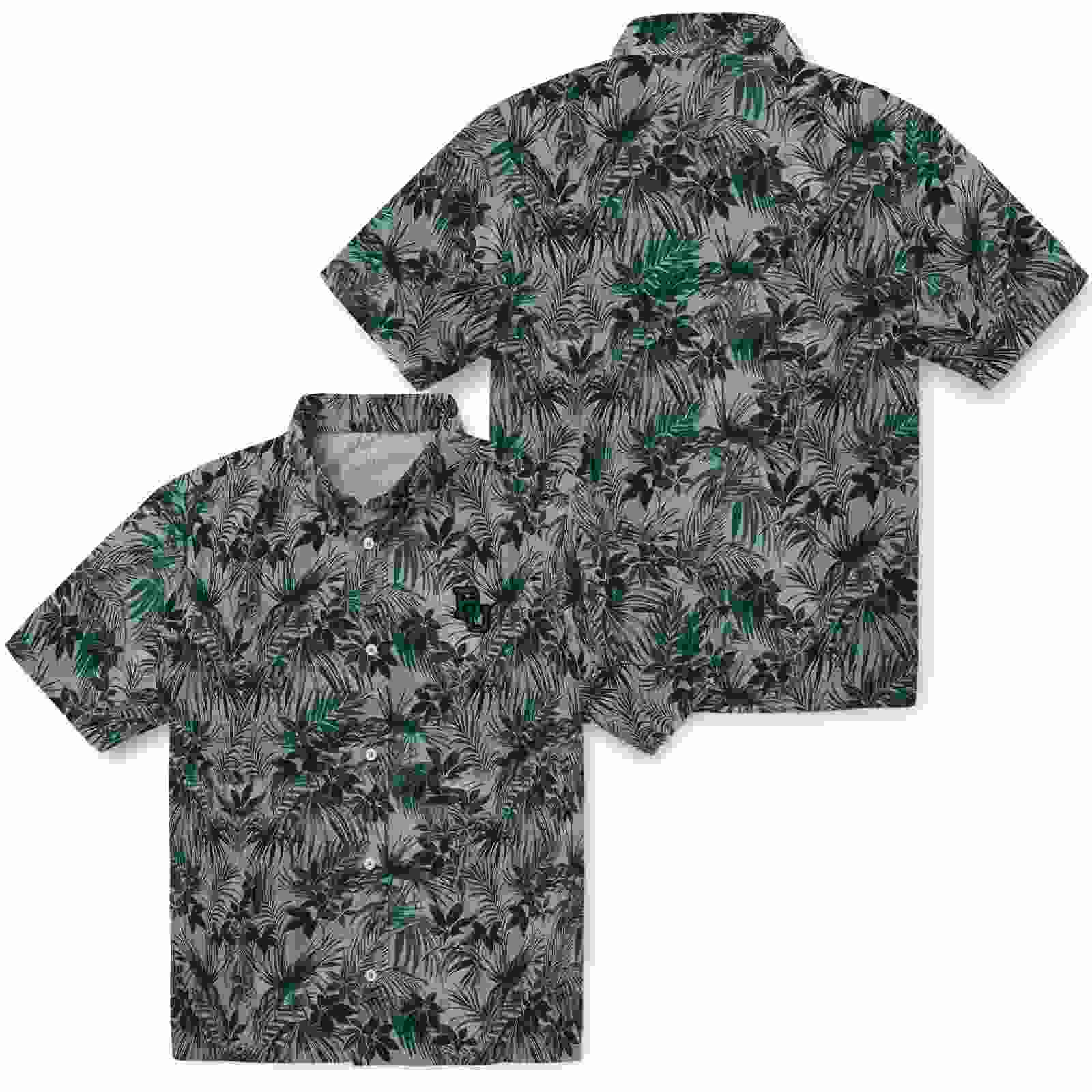 baylor bears leafy pattern green hawaiian shirt high quality