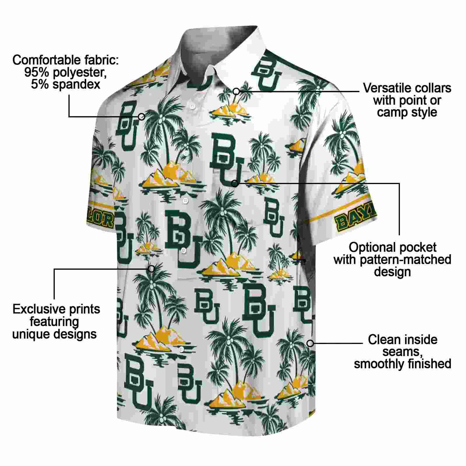 baylor bears palm island print green white hawaiian shirt new arrival