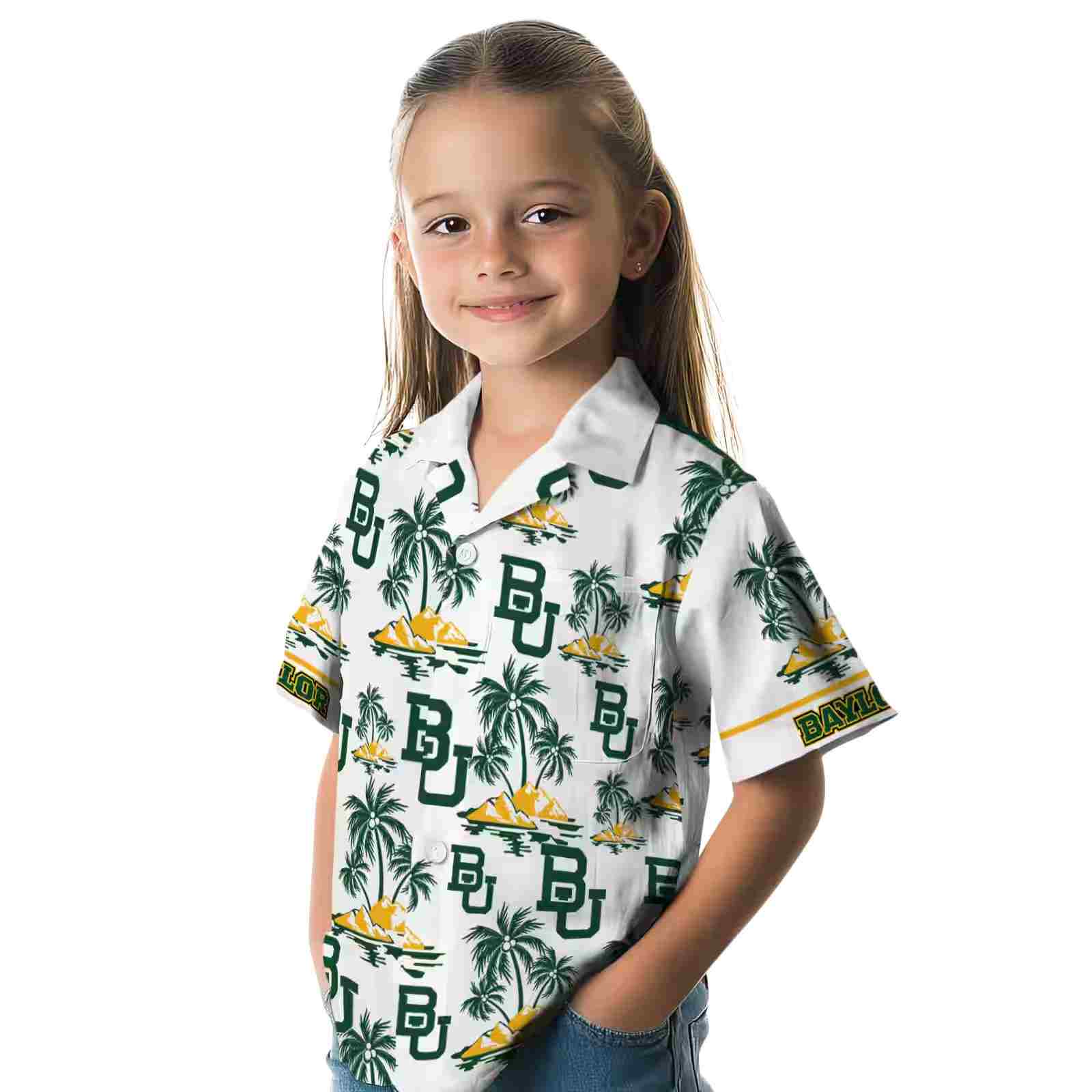 baylor bears palm island print green white hawaiian shirt premium grade