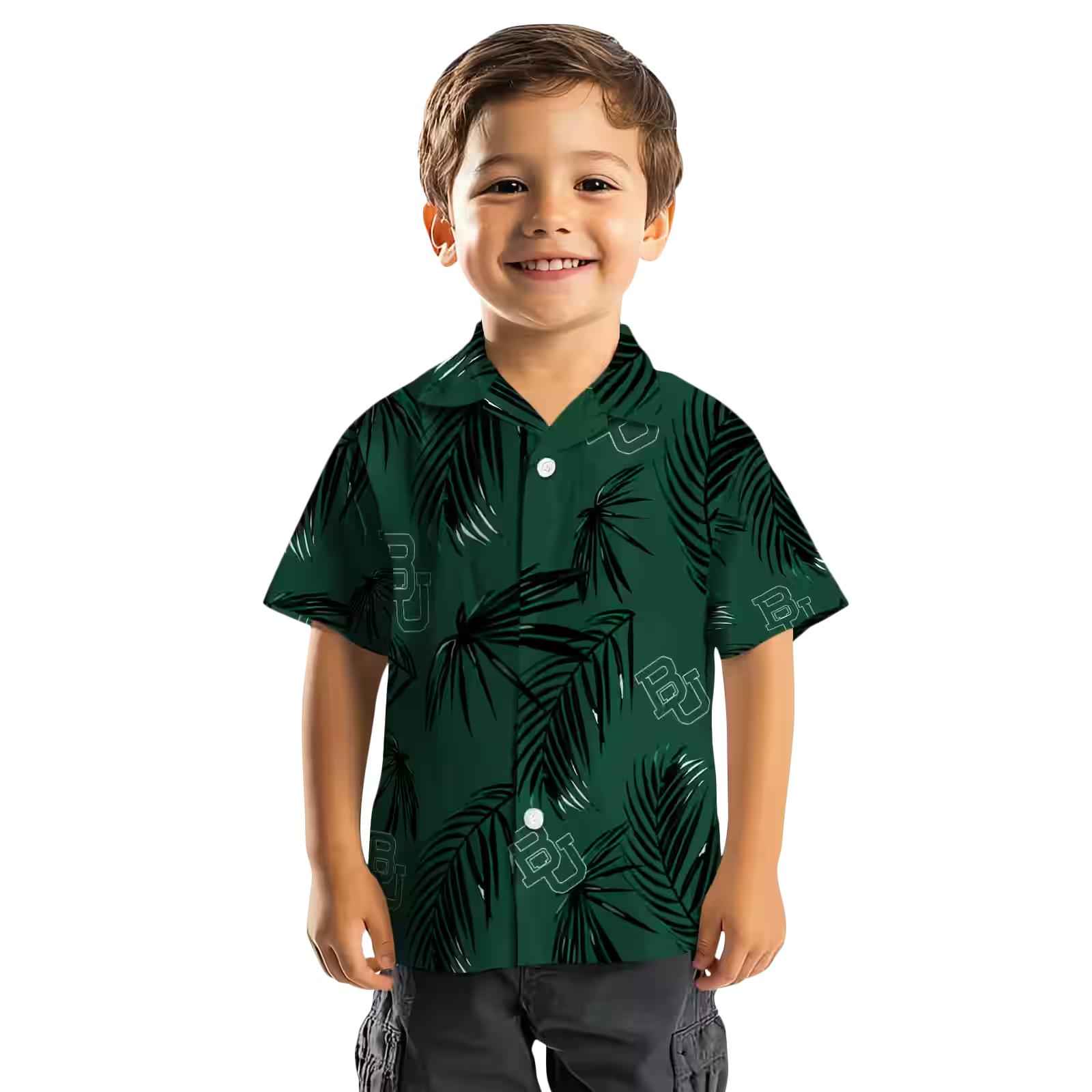 baylor bears palm leaf green hawaiian shirt top rated