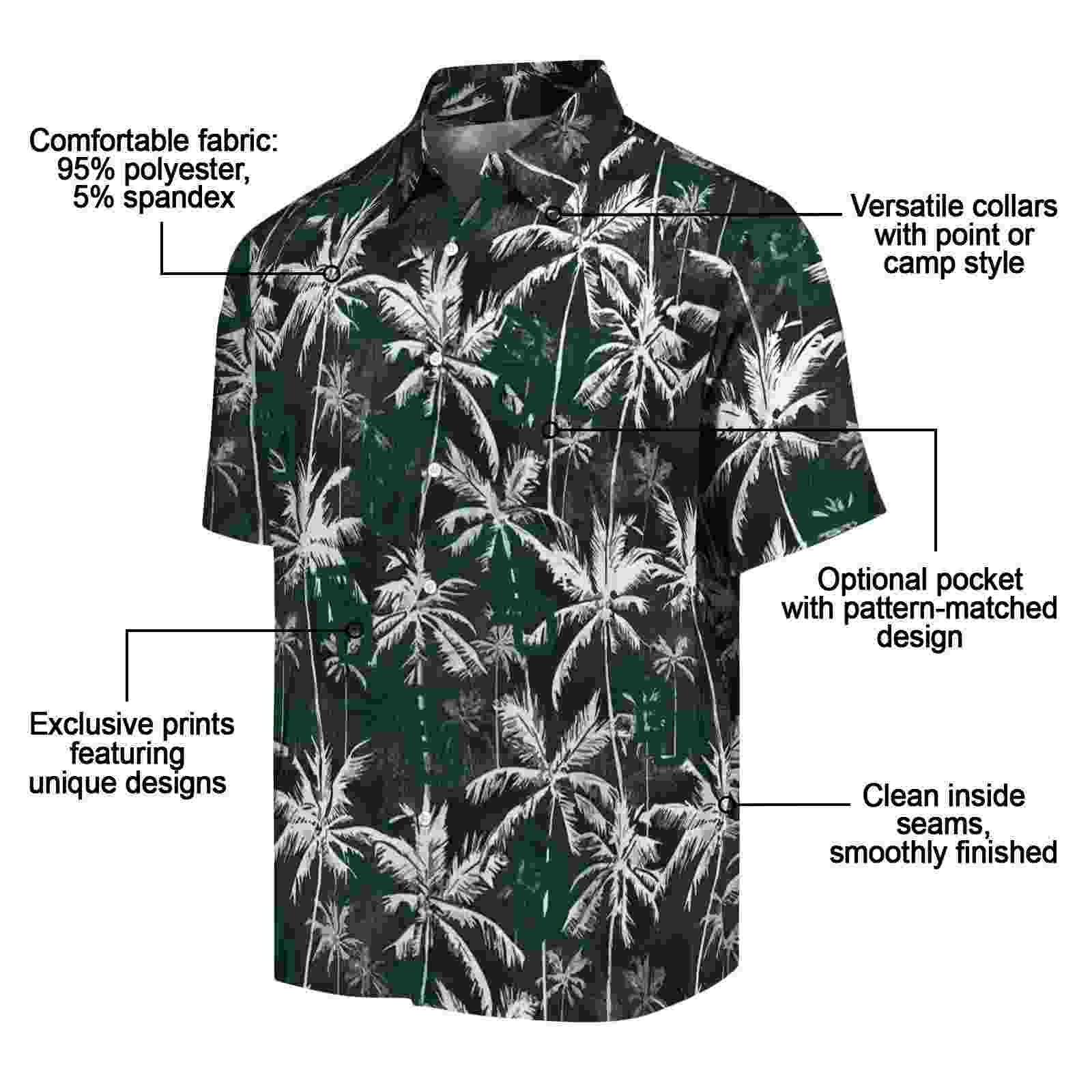 baylor bears palm pattern green black hawaiian shirt new arrival